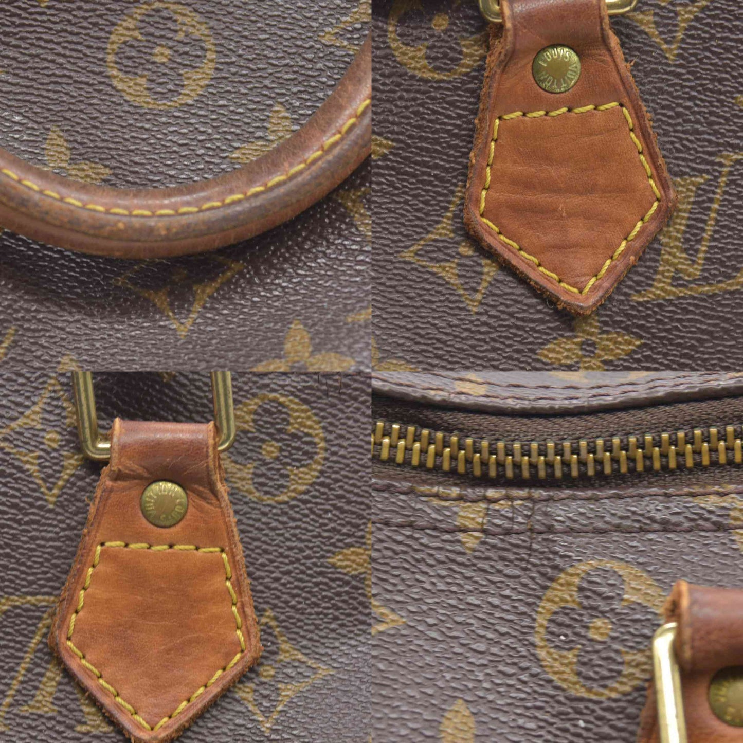 $1630 2000 Louis Vuitton LV Hand Bag Speedy 30 Brown Monogram TH0070