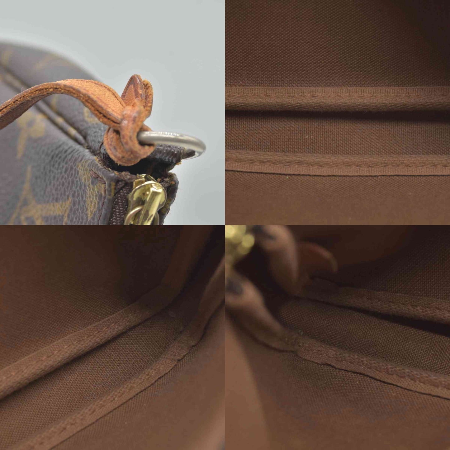 $1290 1999 Louis Vuitton LV Pochette Accessoires Brown Monogram AR0969