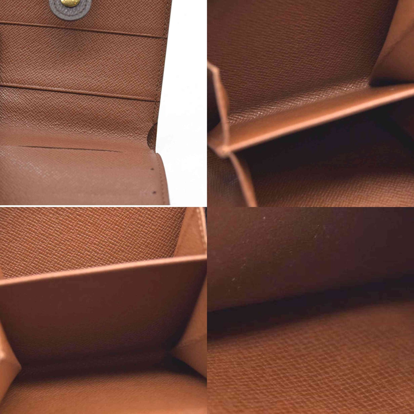$590 Louis Vuitton Monogram Compact Zip Bifold Wallet Brown CA1908 1998 CONSIGNMENT