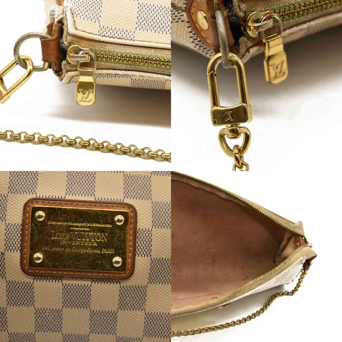 Louis Vuitton  Damier Azur Eva Clutch SN1163