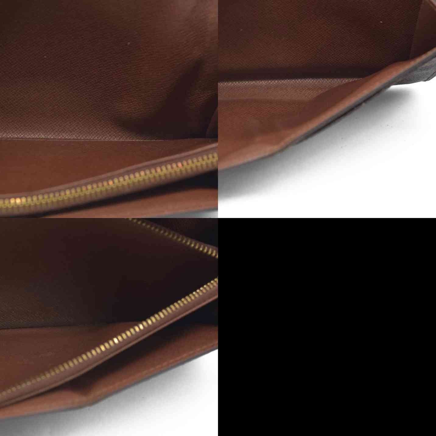 Louis Vuitton Monogram Portefeiulle Sarah Long Bifold Wallet Brown MB0010