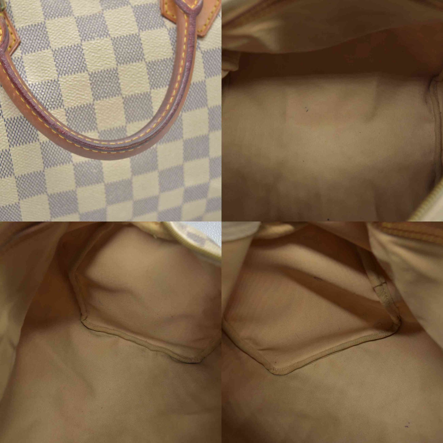 $1550 2010 Louis Vuitton Speedy 30 Damier Azur DU1170