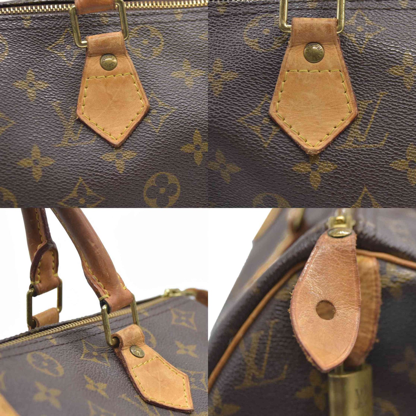 Louis Vuitton $1700 Hand Bag Speedy 30 Brown Monogram SD1010