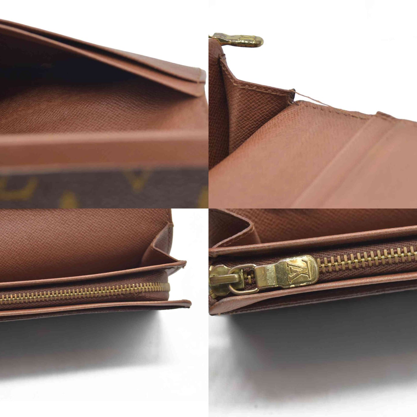 $560 Louis Vuitton Monogram Porte Monnaie Billets Tresor Bifold Wallet CA0959