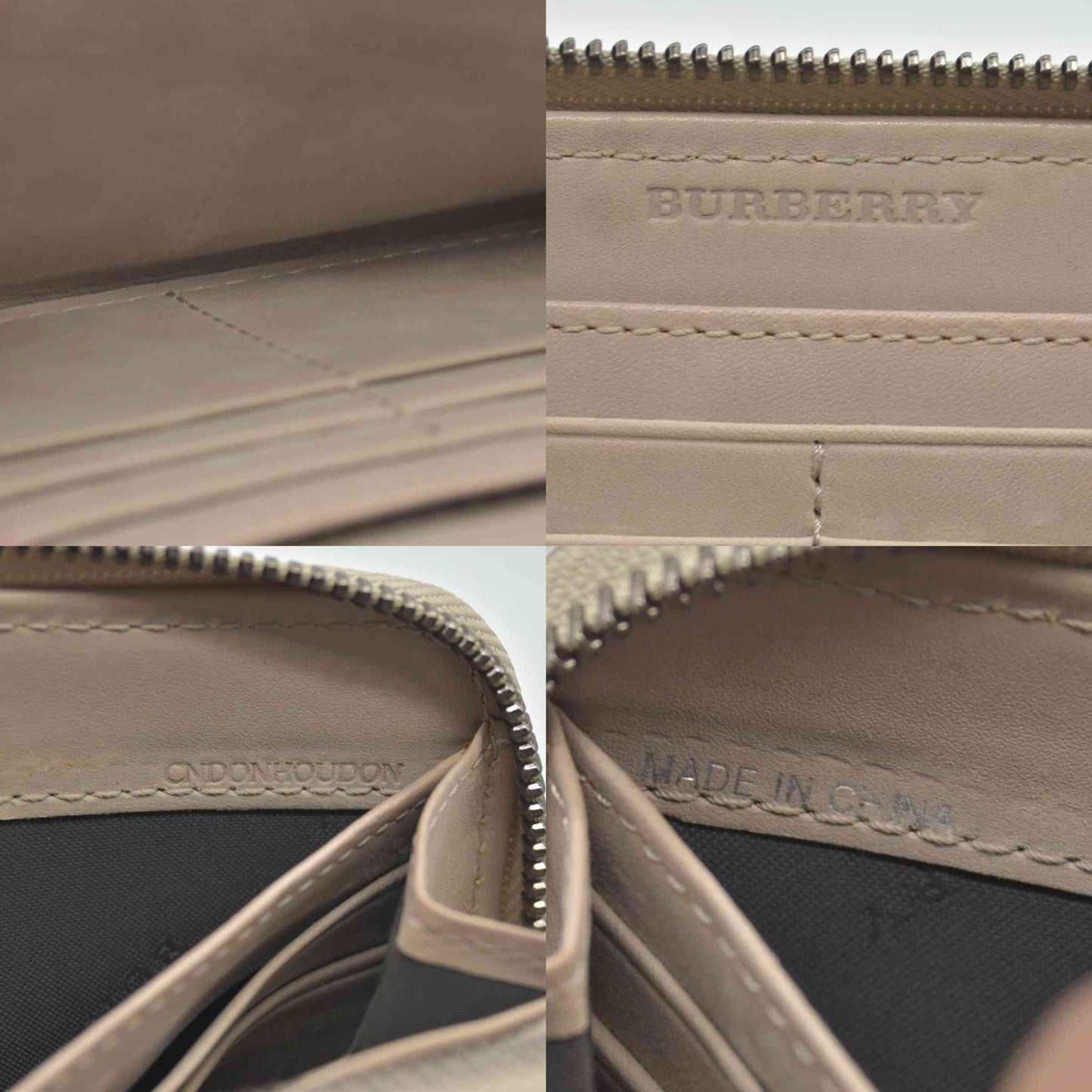 $680 Burberry Smoked Check Super Nova Check Pattern Continental Wallet CONSIGNMENT