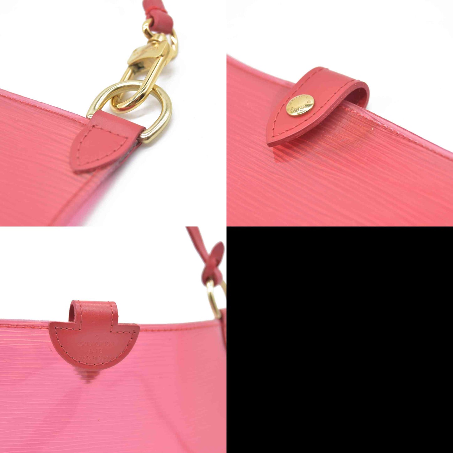 Louis Vuitton Clear Red Epi Leather Plage Clear Pochette Accessoires
