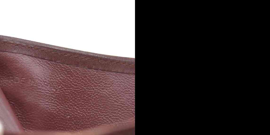 $590 Cartier Leather Bifold Wallet Burgundy