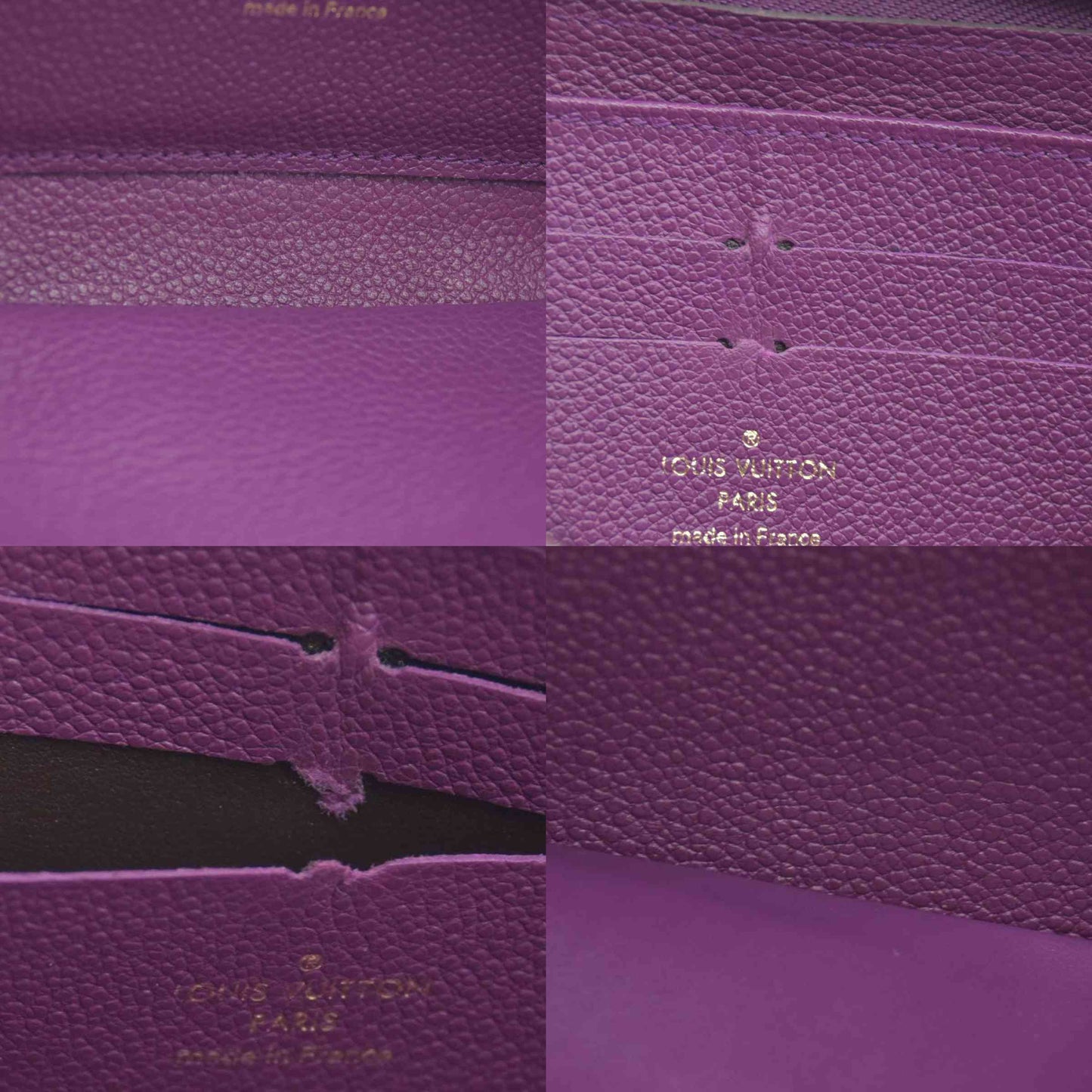 $1170 2014 Louis Vuitton Empreinte Zippy Wallet Raisin SP0144 CONSIGNMENT