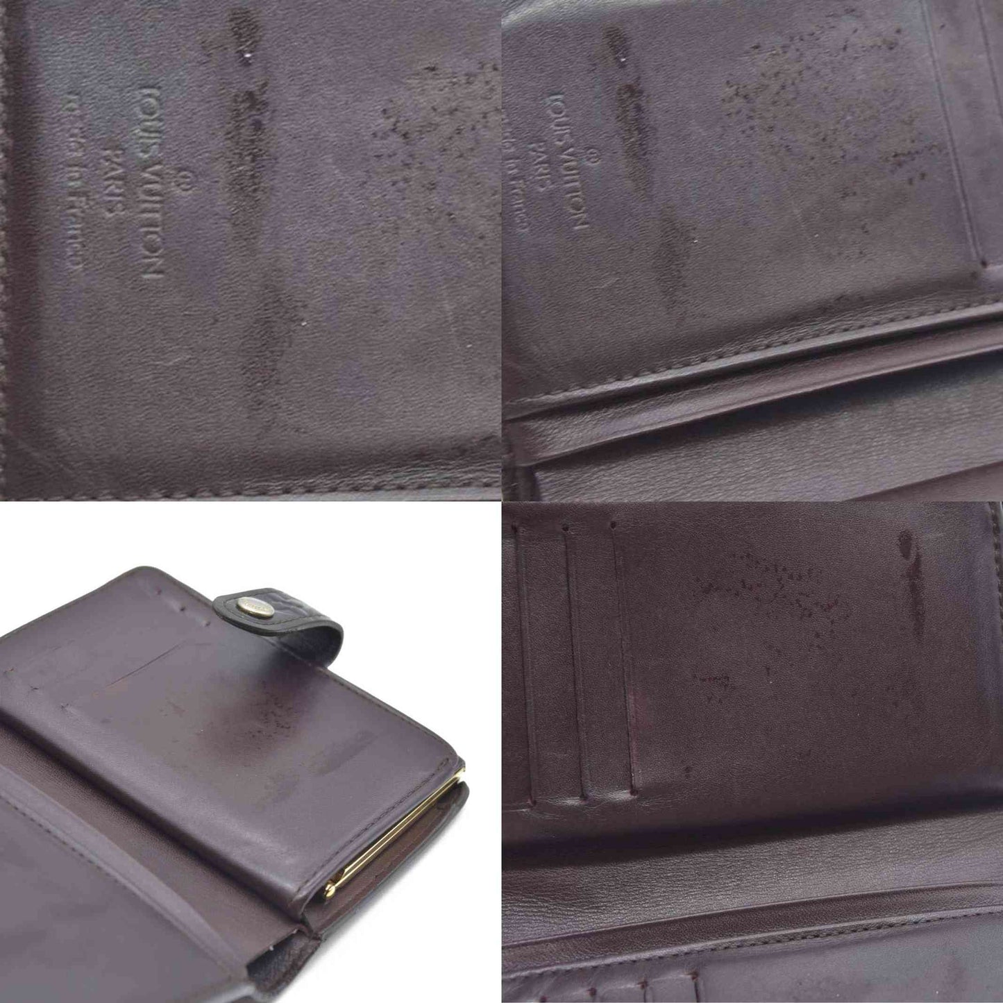 $545 Louis Vuitton Monogram Vernis Porte Monnaie Billets Viennois Wallet MI1028