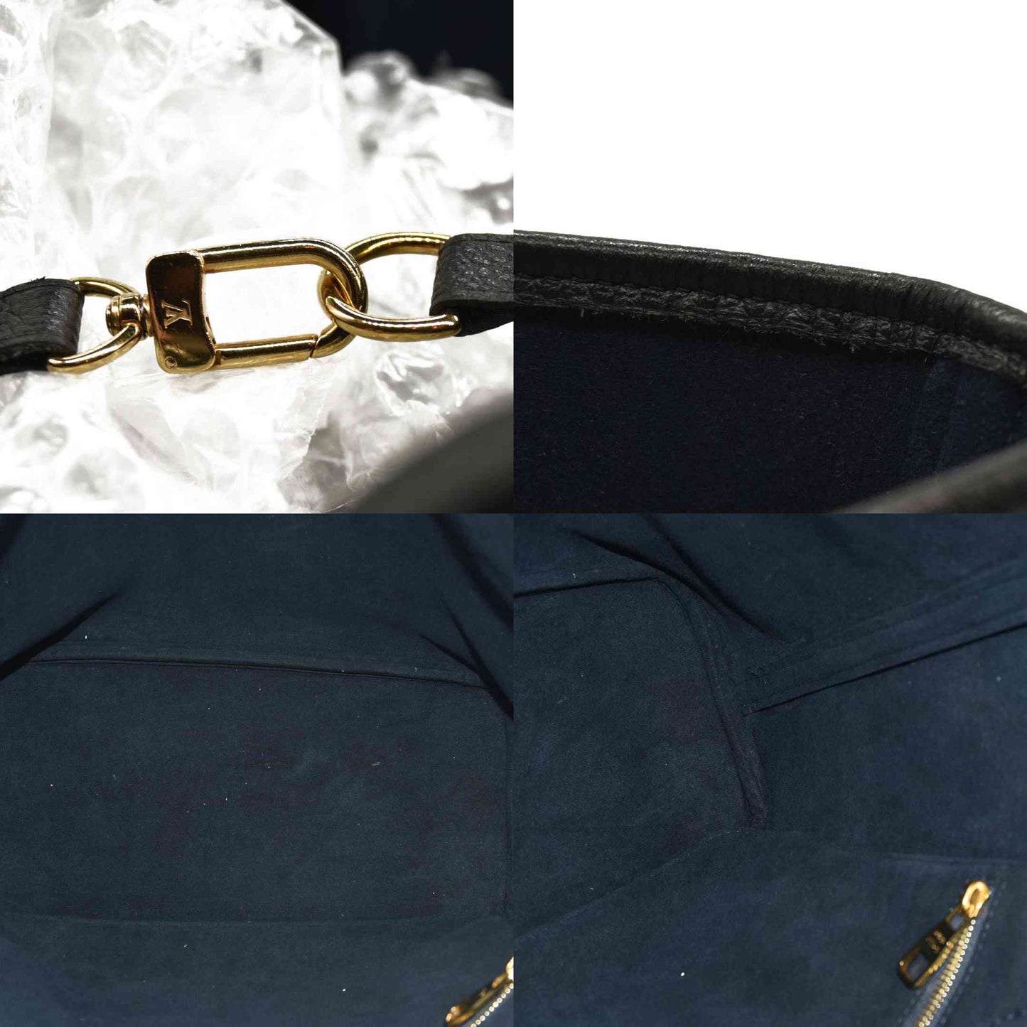 LOUIS VUITTON  Empreinte Monogram Giant Neverfull MM Black