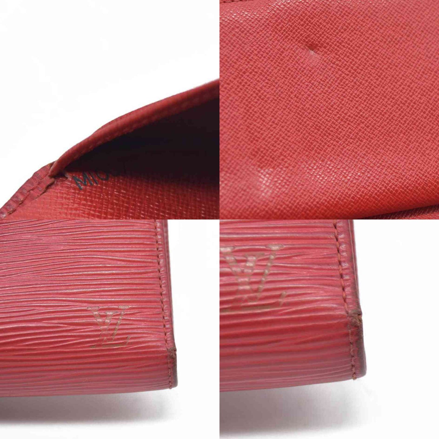 $775 Louis Vuitton  Epi French Purse Wallet Red