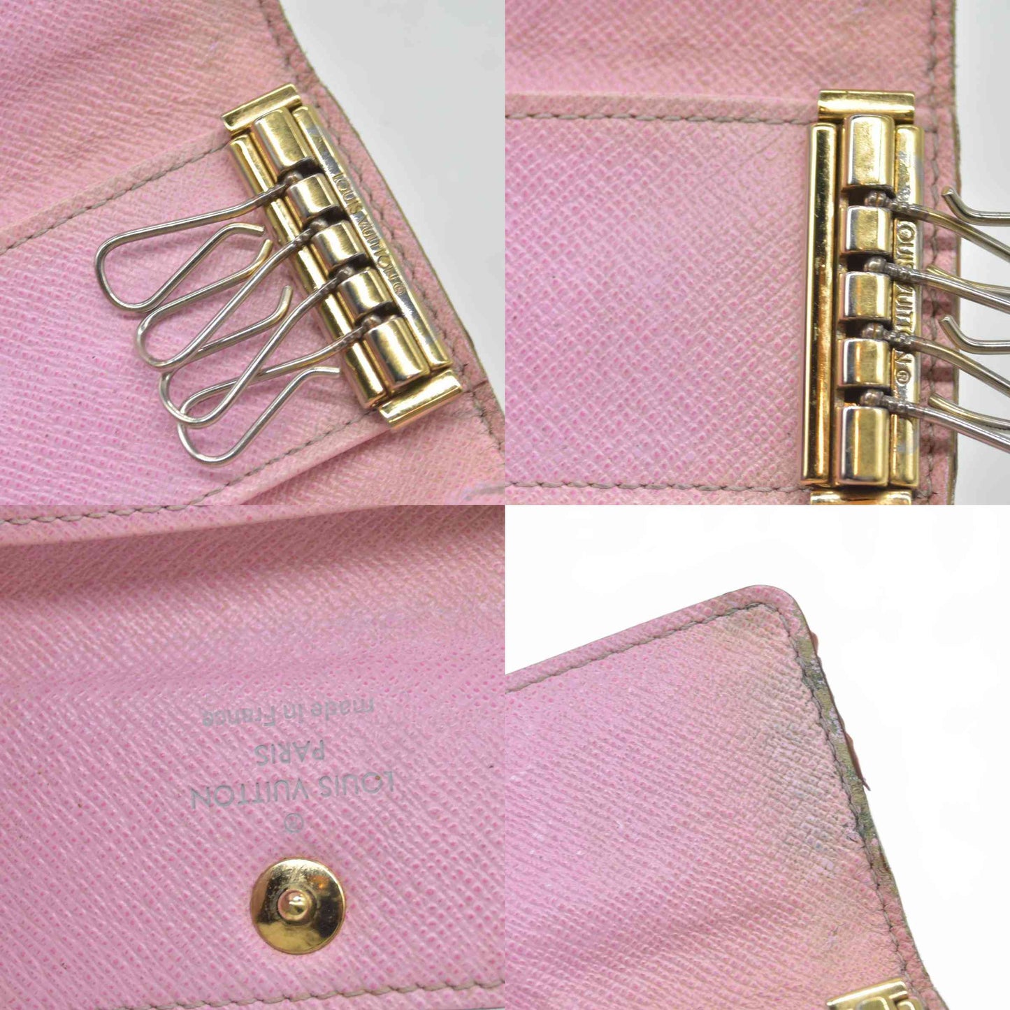 $330 2014 LOUIS VUITTON Monogram Multicolor Multicles 4 Ring Key Case CT3154