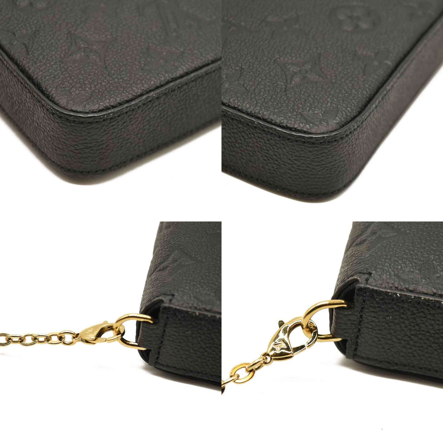 Louis Vuitton  Empreinte Pochette Felicie Chain Wallet Black