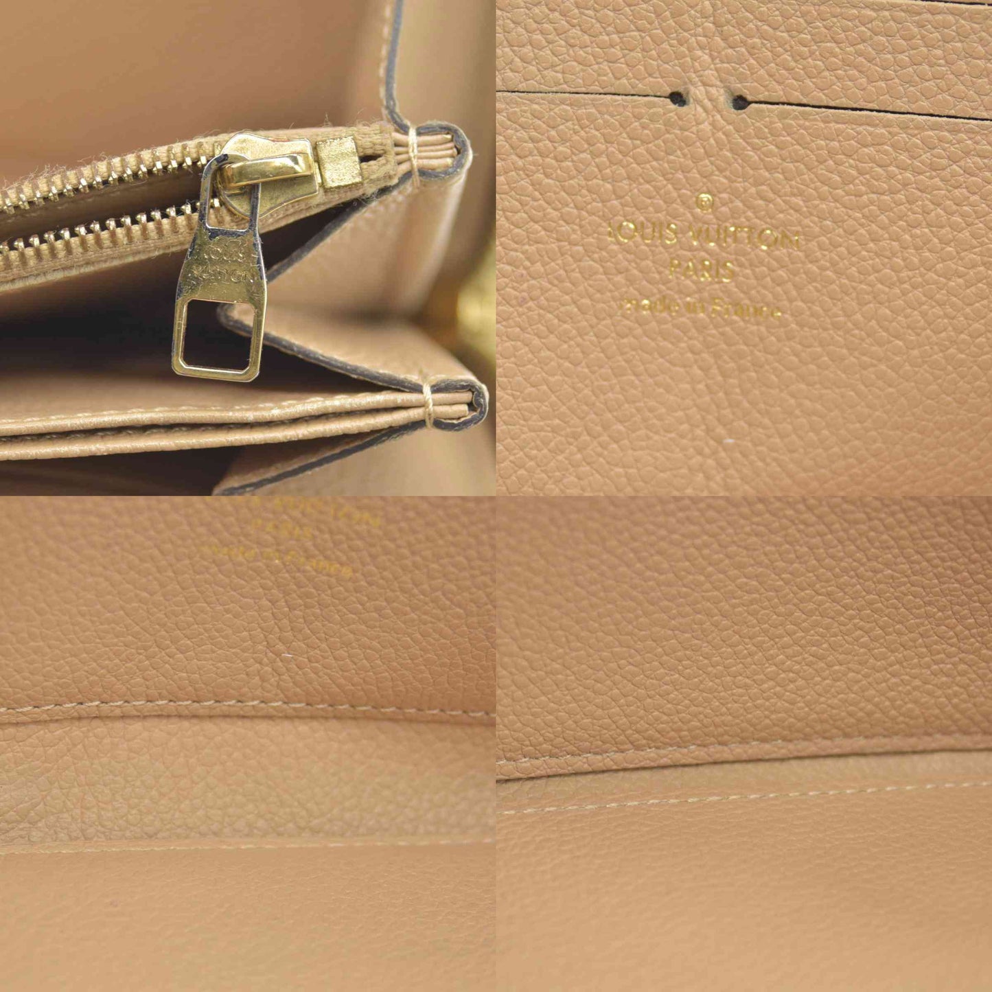 $1170 2015 Louis Vuitton Empreinte Clemence Wallet Dune  CONSIGNMENT SP2145