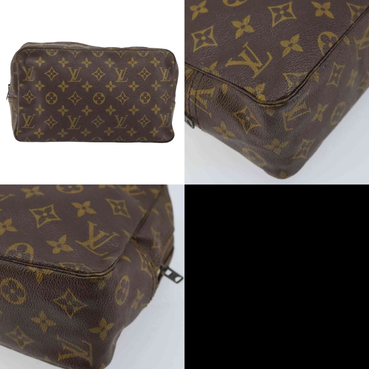 $600 LOUIS VUITTON Monogram Trousse Toilette 28 Clutch Bag VINTAGE