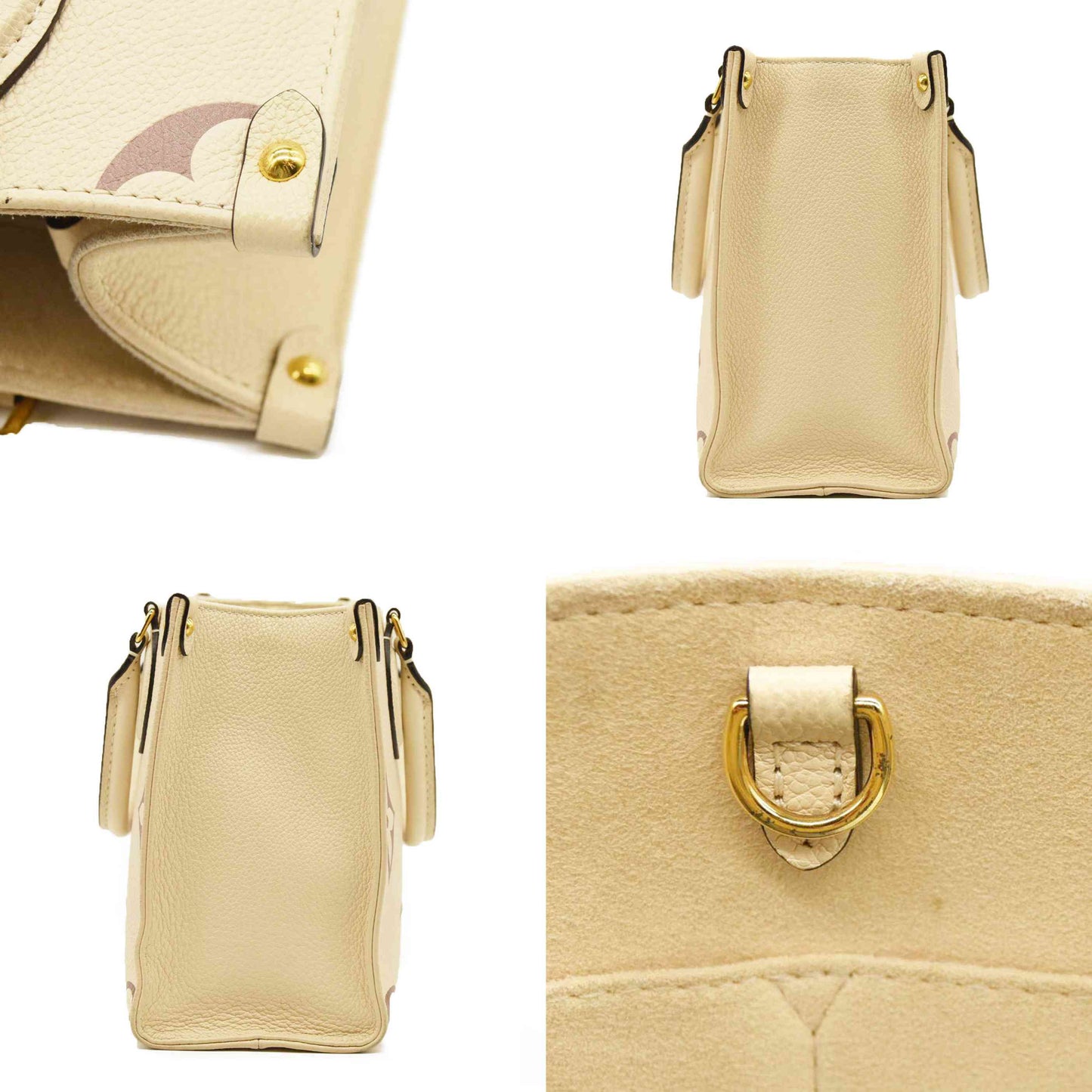 Louis Vuitton  Empreinte Monogram Giant Onthego PM Creme Bois De Rose RFID