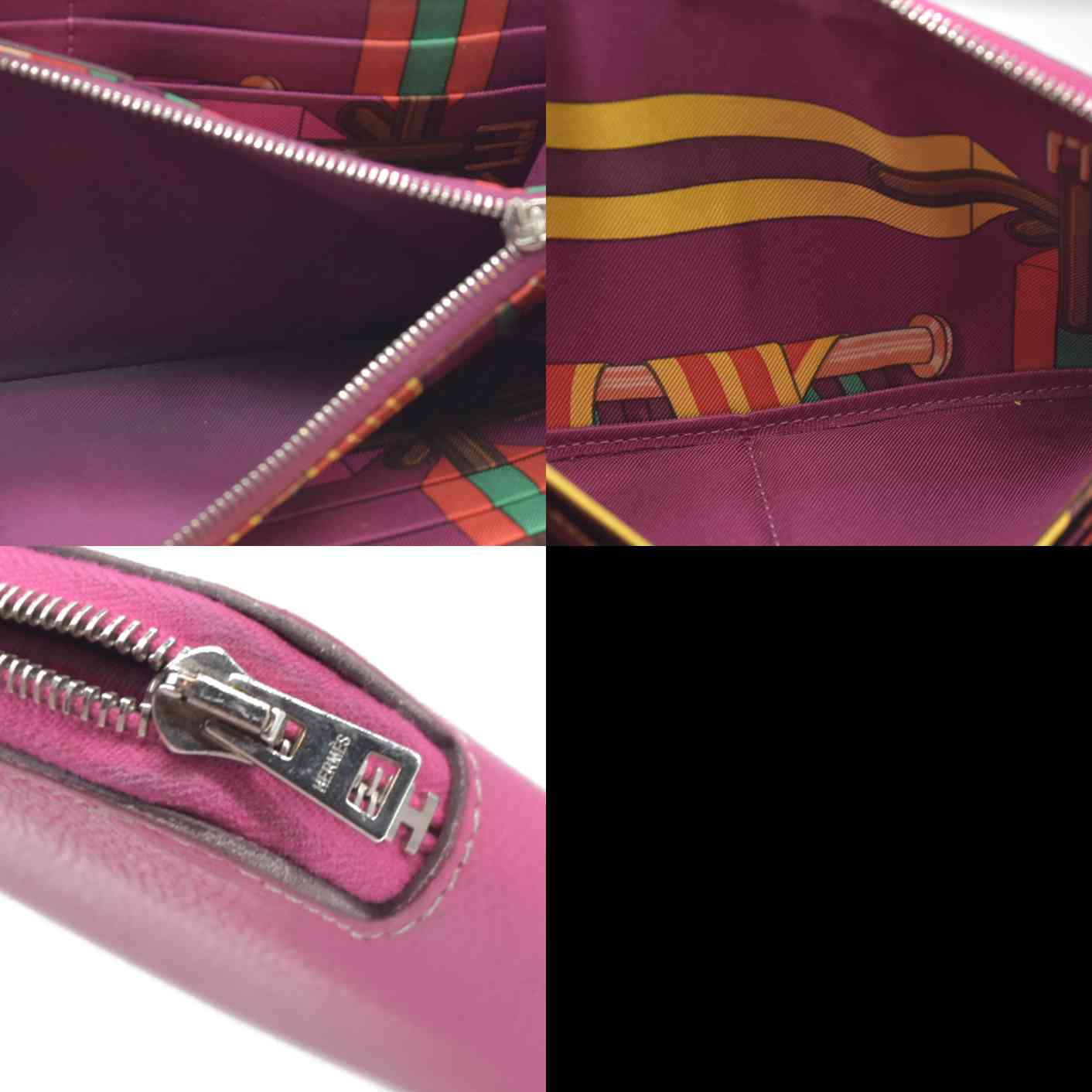 $1375 Hermes Azap Long Silk In Zip Around Zippy Long Wallet