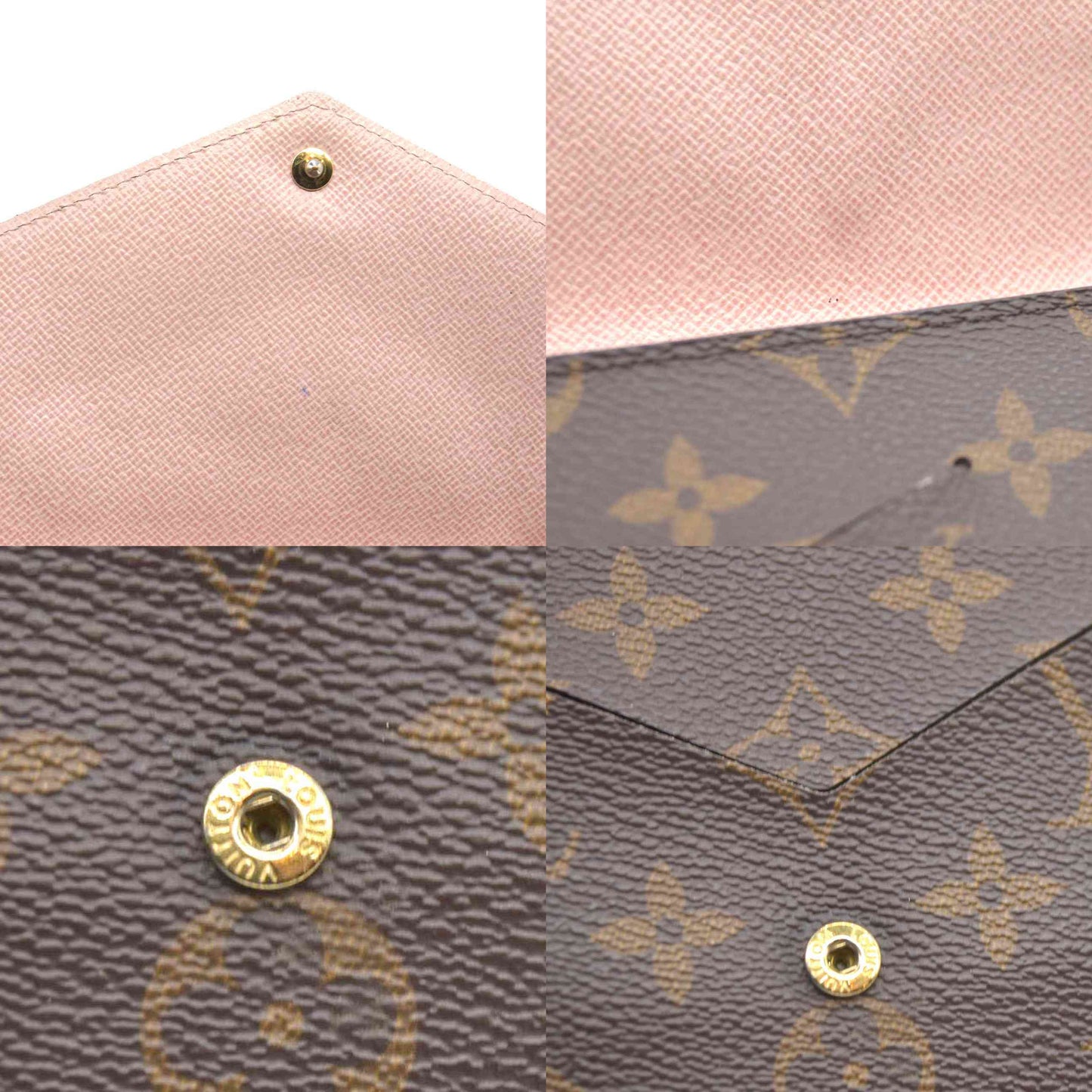 Louis Vuitton  Monogram Jeanne Wallet Rose Ballerine
