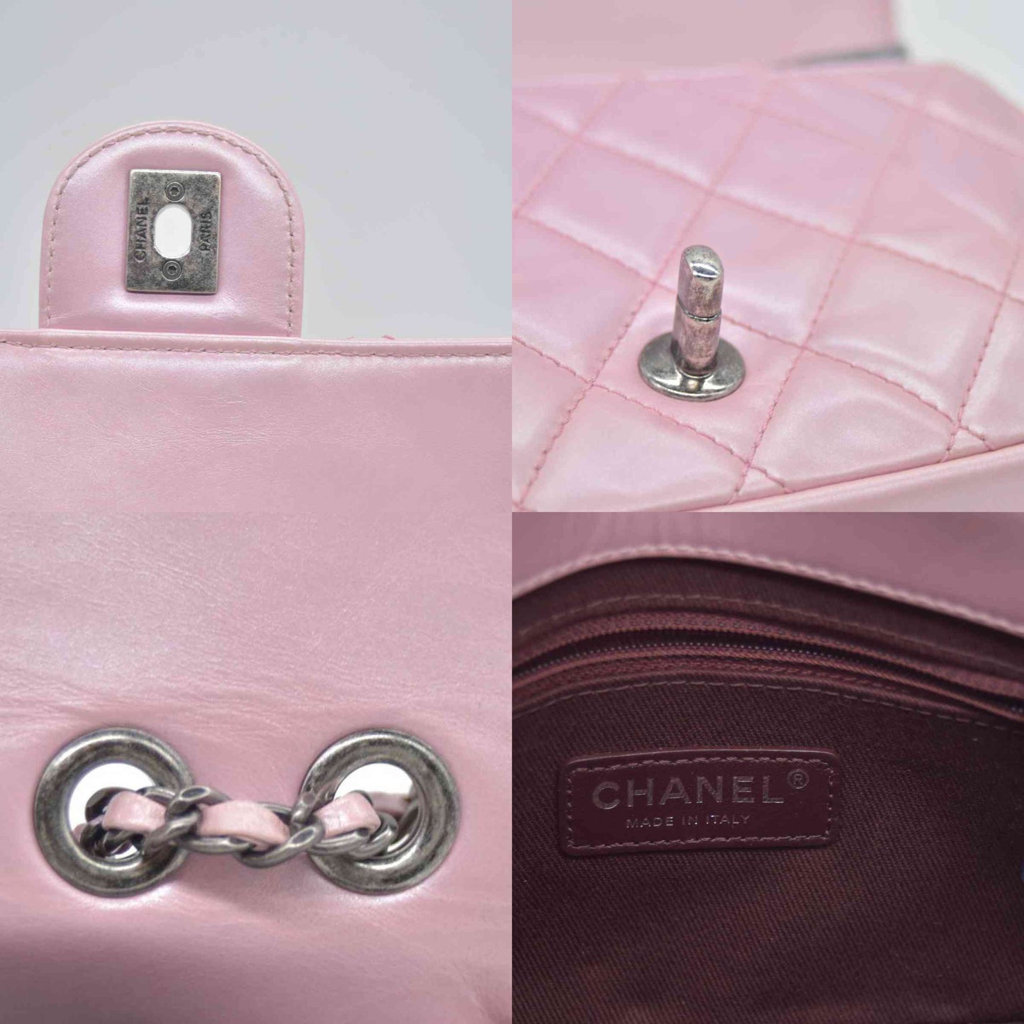 $3200 Chanel  Coco Pleats Flap Bag Pink
