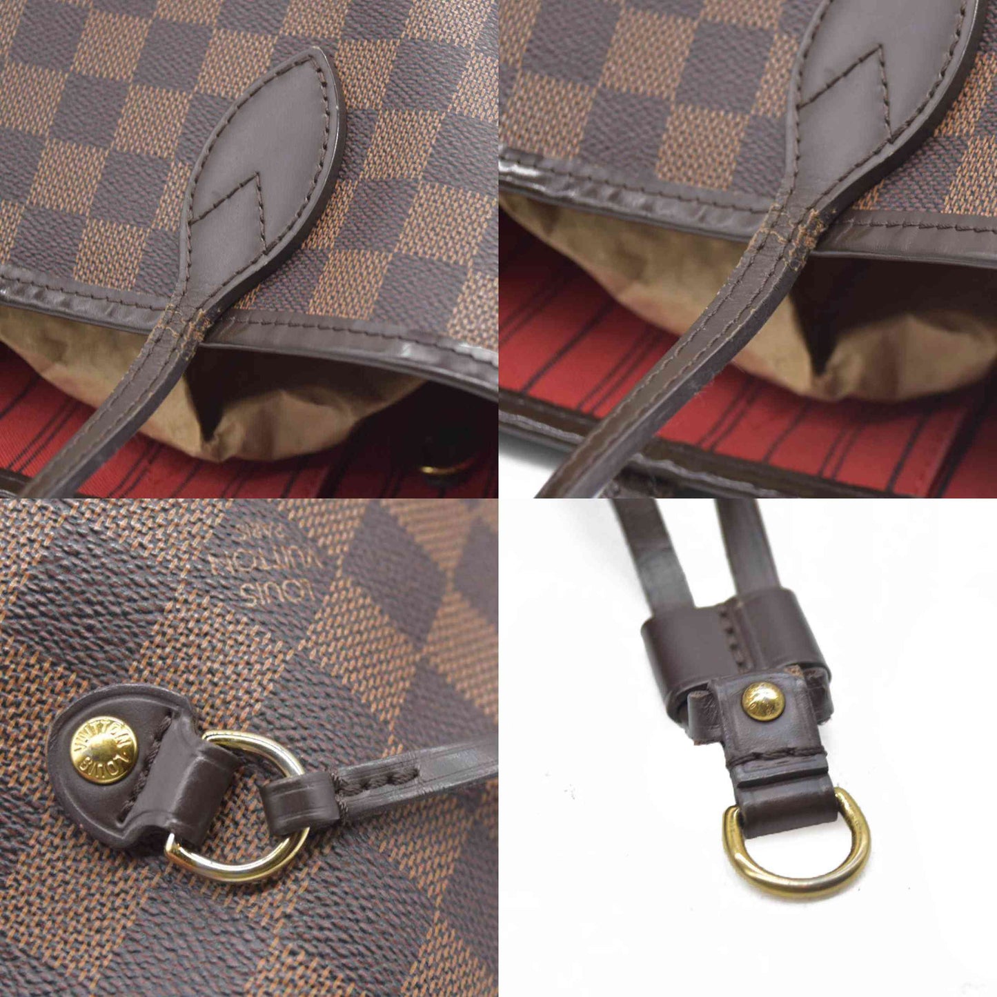 $2170 Louis Vuitton Damier Ebene Neverfull