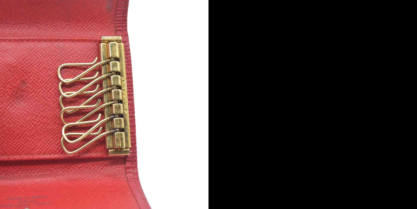 AUCTION $445 Louis Vuitton  Epi Multicles 6 Key Holder Rubis