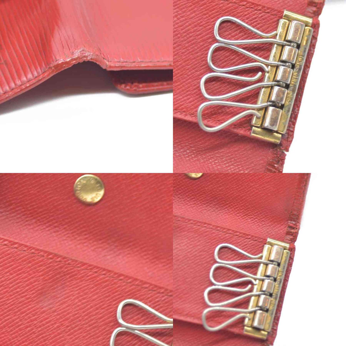 Louis Vuitton Epi Multicles Leather 4 Ring Key Case Red CA0918