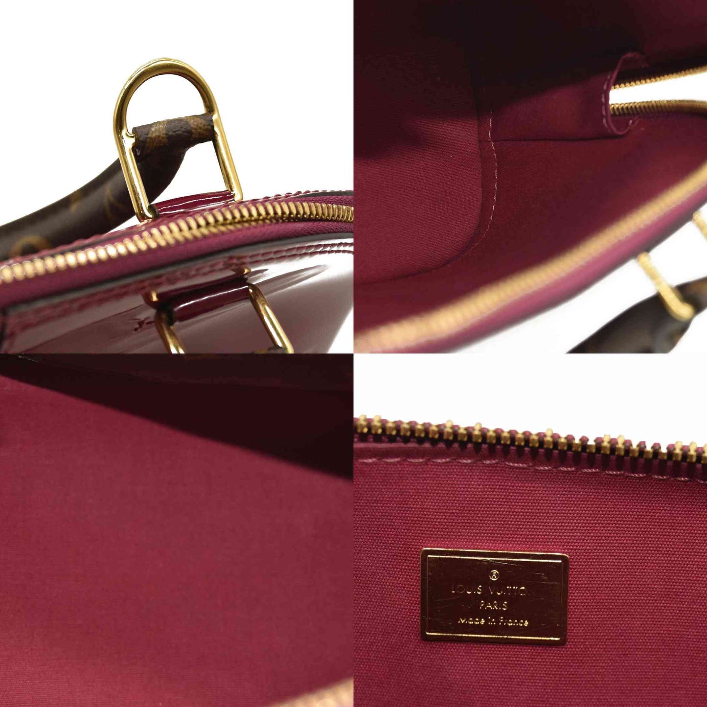 LOUIS VUITTON  Patent Monogram Alma BB Magenta