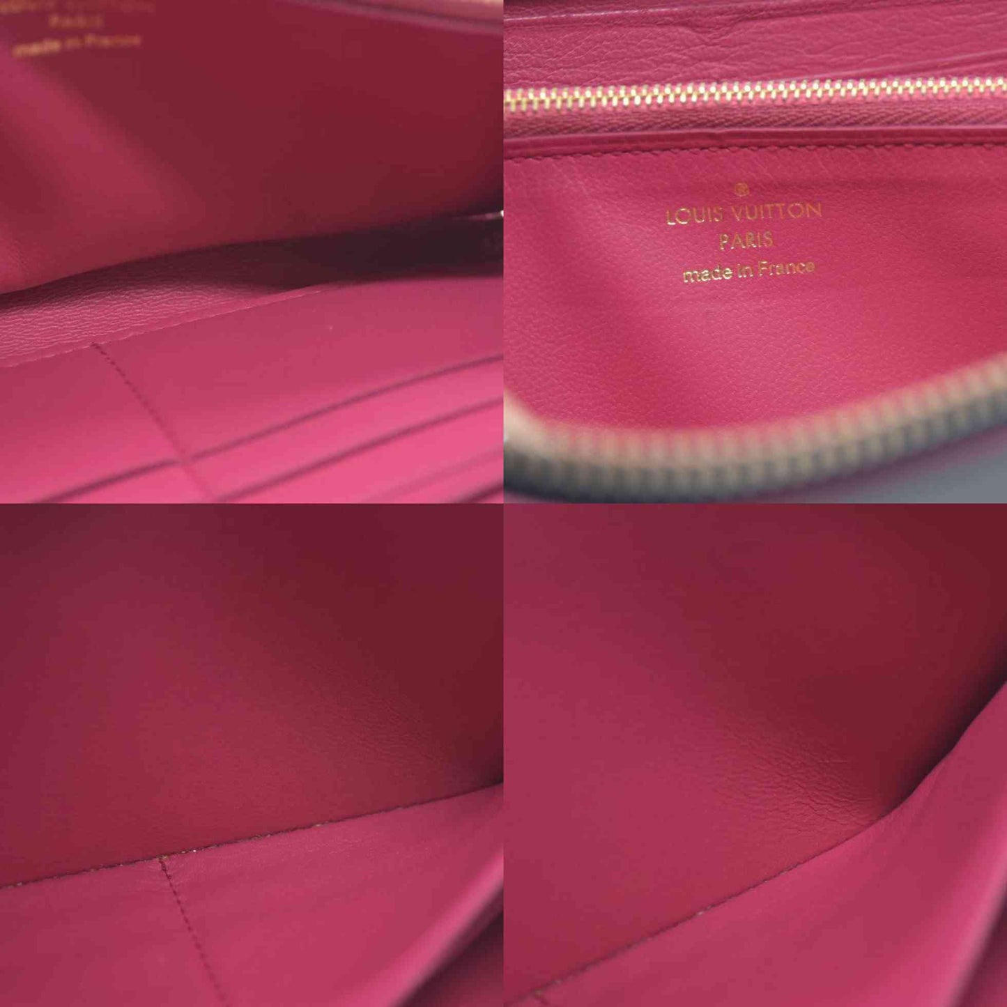 Louis Vuitton Porte Feiulle Iena Zip Around Long Wallet Purse Navy blue