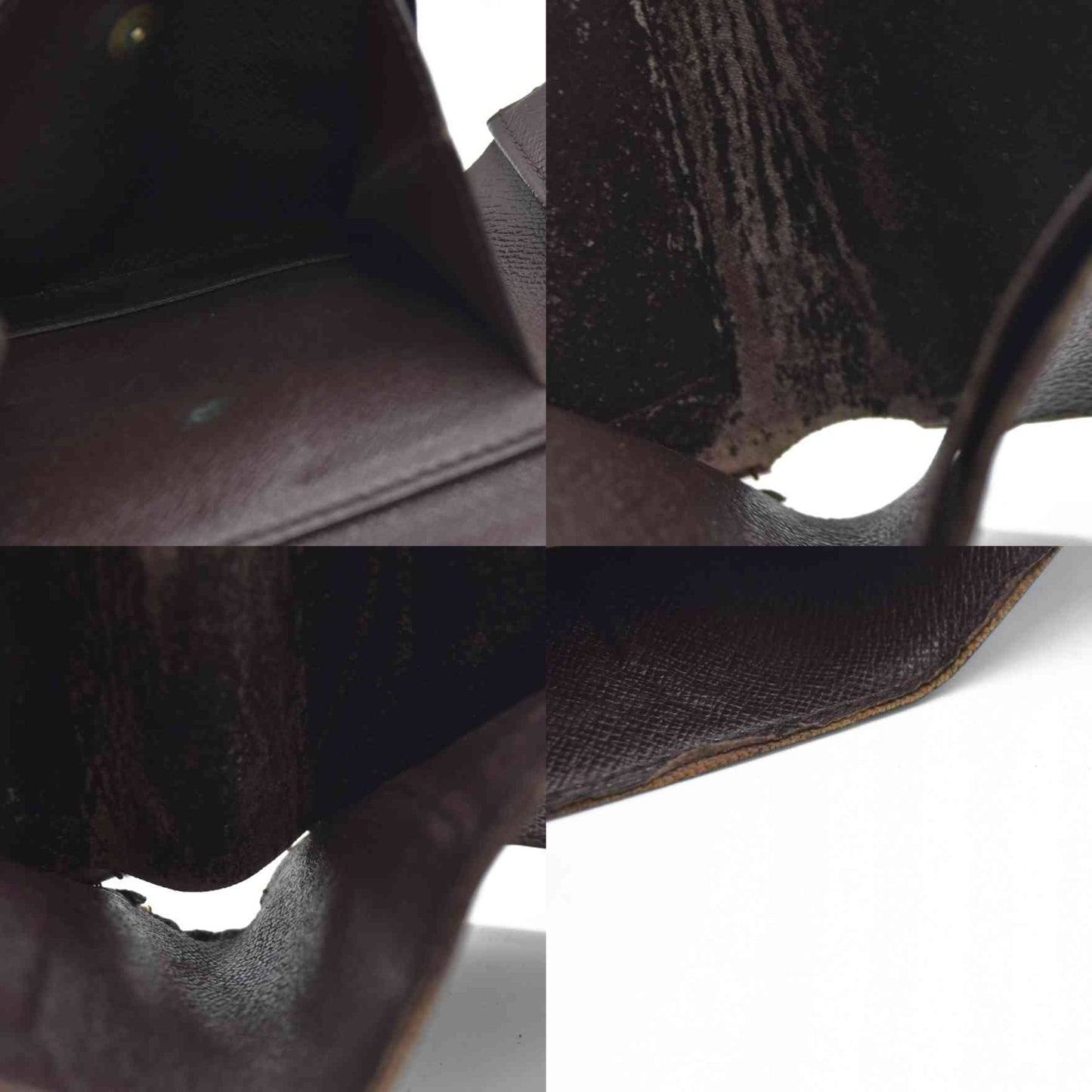 AUCTION $425 Louis Vuitton Damier Portefeuille Marco Bifold Wallet Brown CA0050