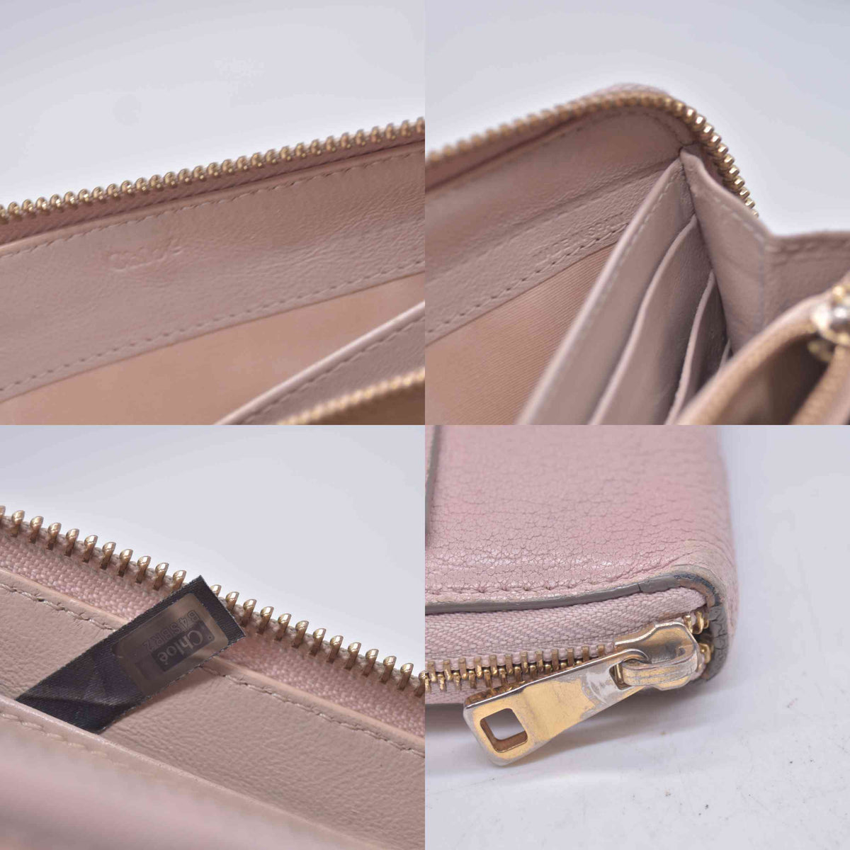 $605 2015 Chloe Long Drew Zip Around Flap Wallet Pink 10021062