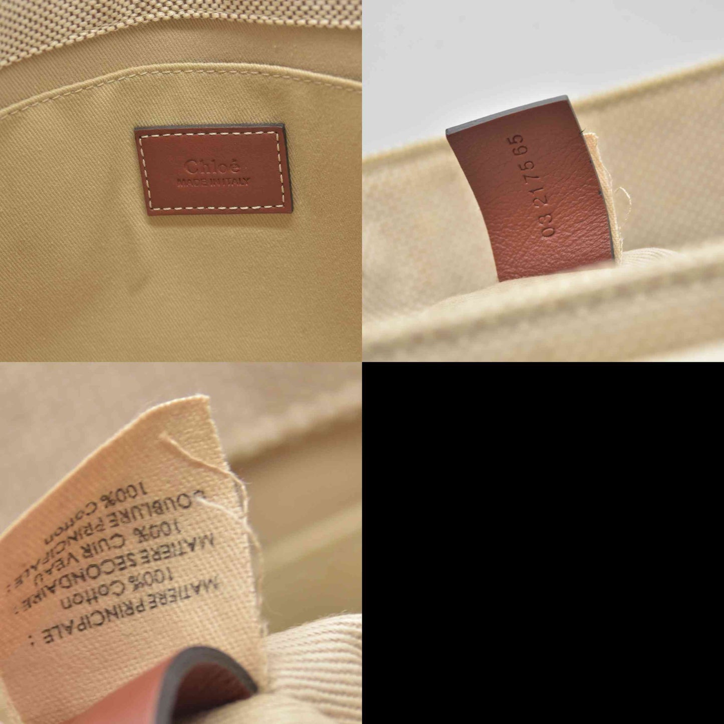 $1250 Chloe Canvas Small Woody Tote Bag Beige