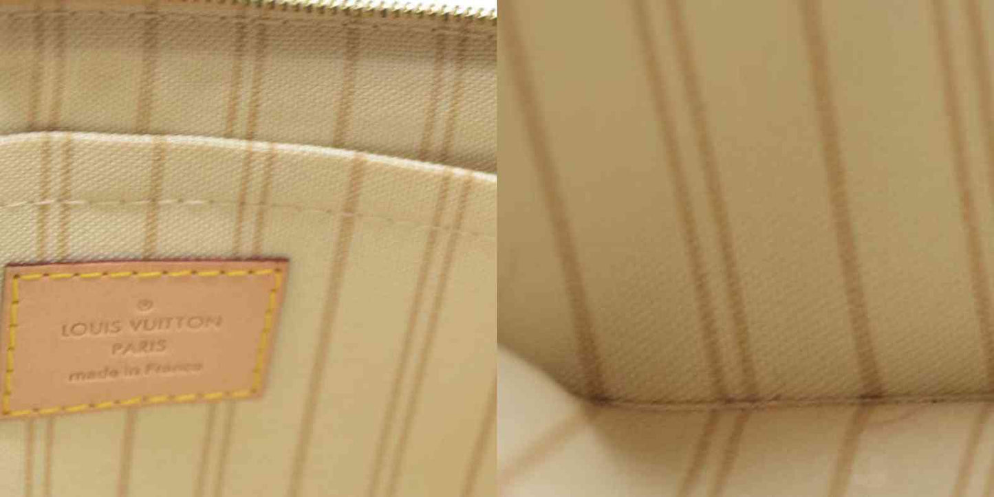 AUCTION $1760 Louis Vuitton  Damier Azur Neverfull MM GM Pochette MS3164