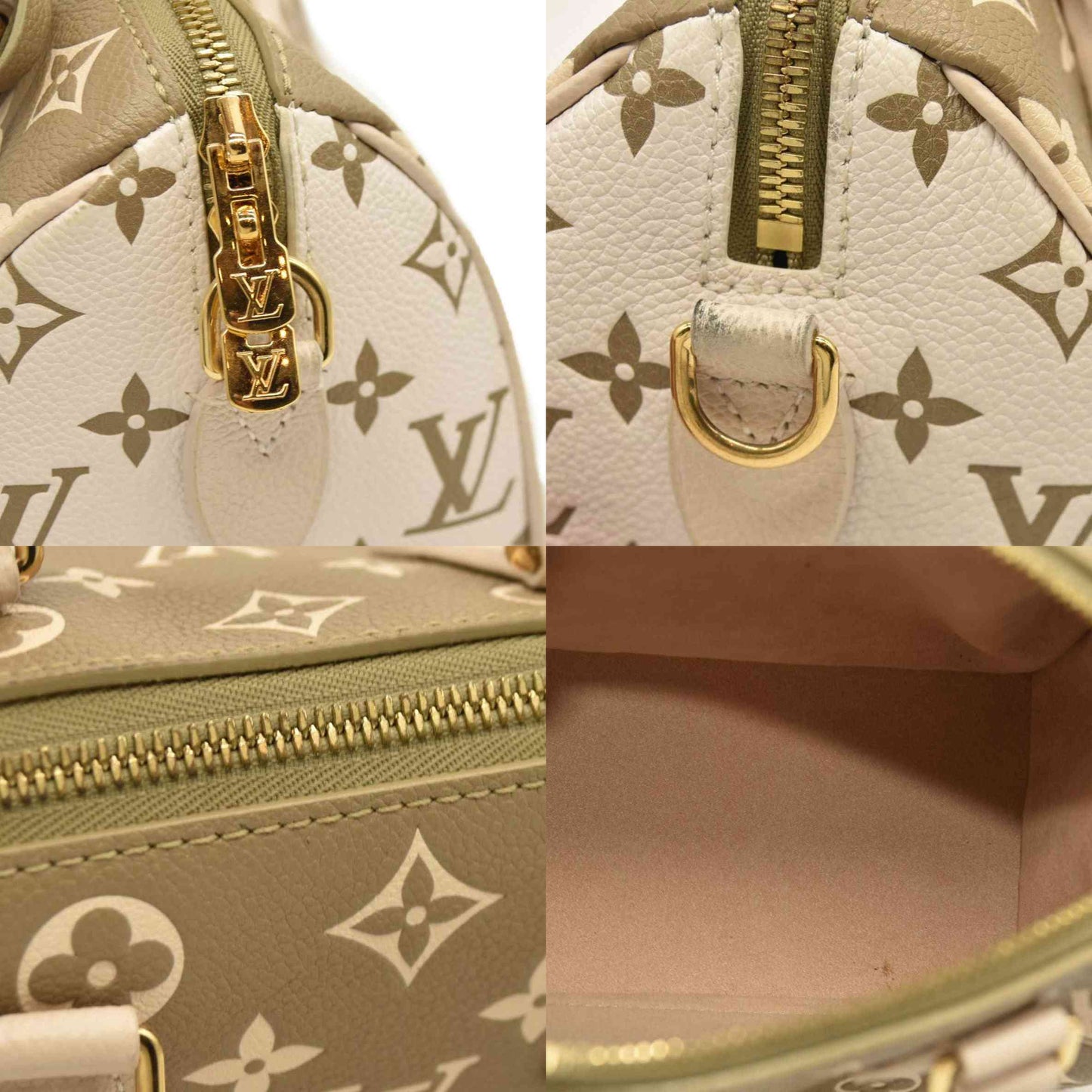 LOUIS VUITTON Empreinte Monogram Spring in the City Speedy Bandouliere 20 Kaki Beige Cream