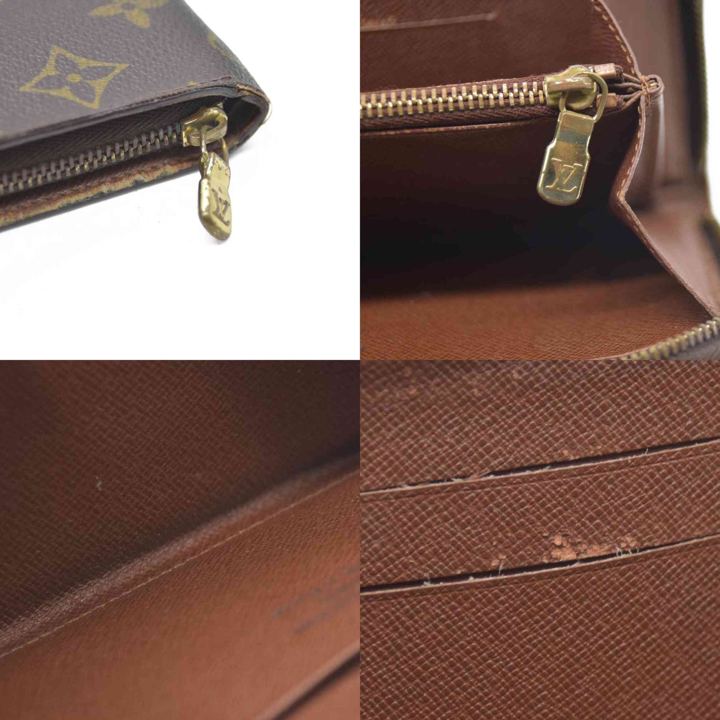 Louis Vuitton Monogram Porte Monnaie Zippy Long Wallet Brown TH0092