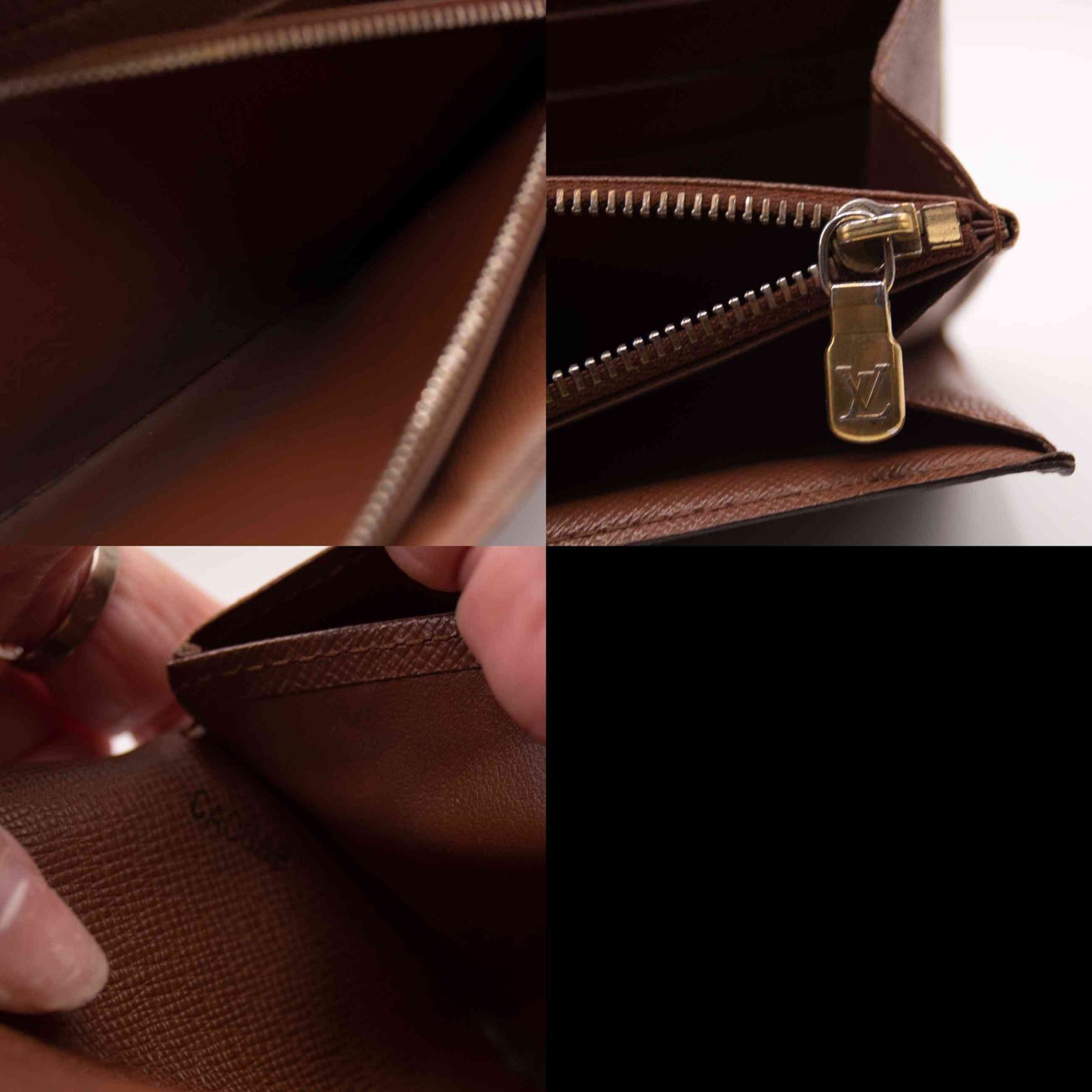 $775 2008 Louis Vuitton Monogram Portefeiulle Sarah Long Bifold Wallet Brown CA0068