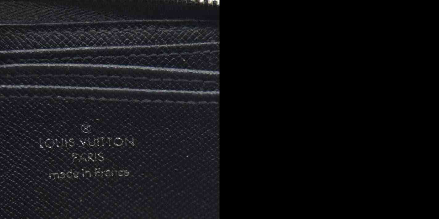 Louis Vuitton Damier Graphite Zippy Zip Coin Purse Wallet Black MI4182