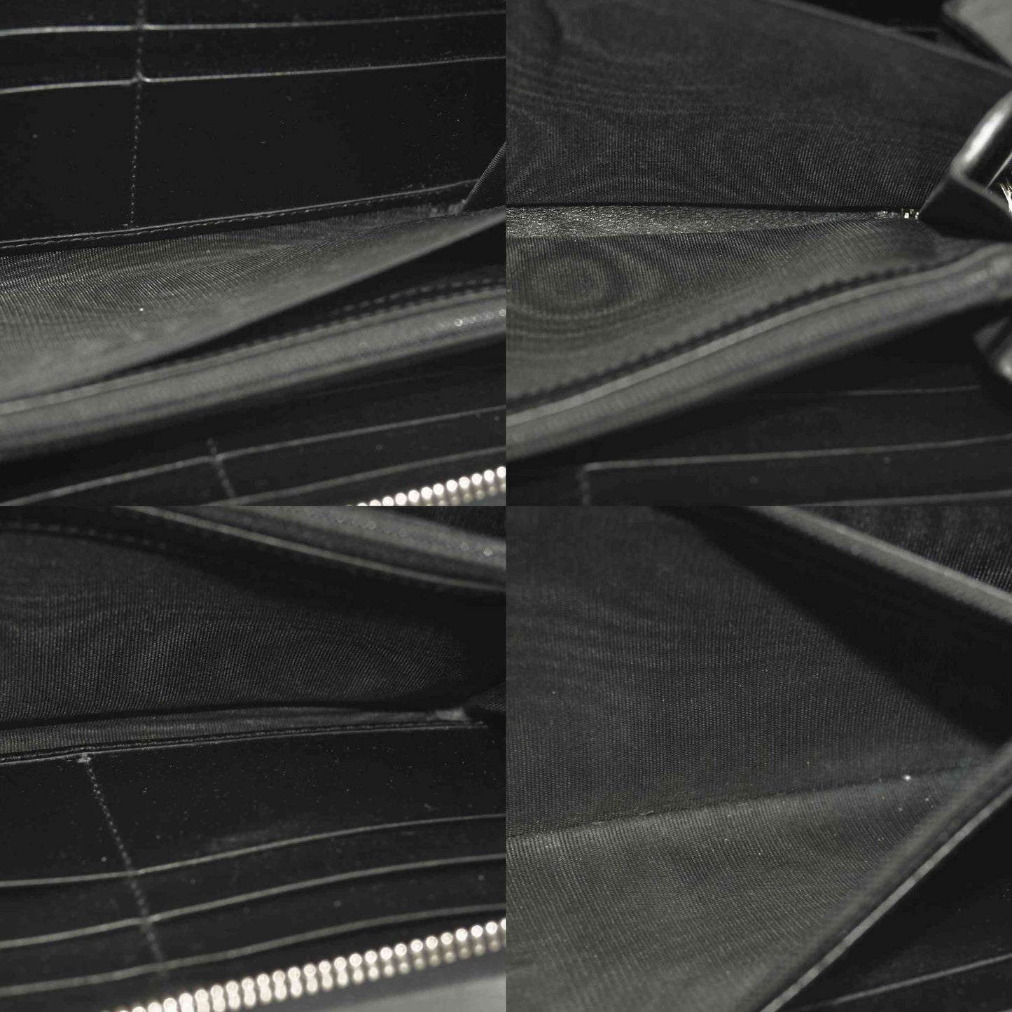 Gucci Black Guccissima Zip Around Wallet