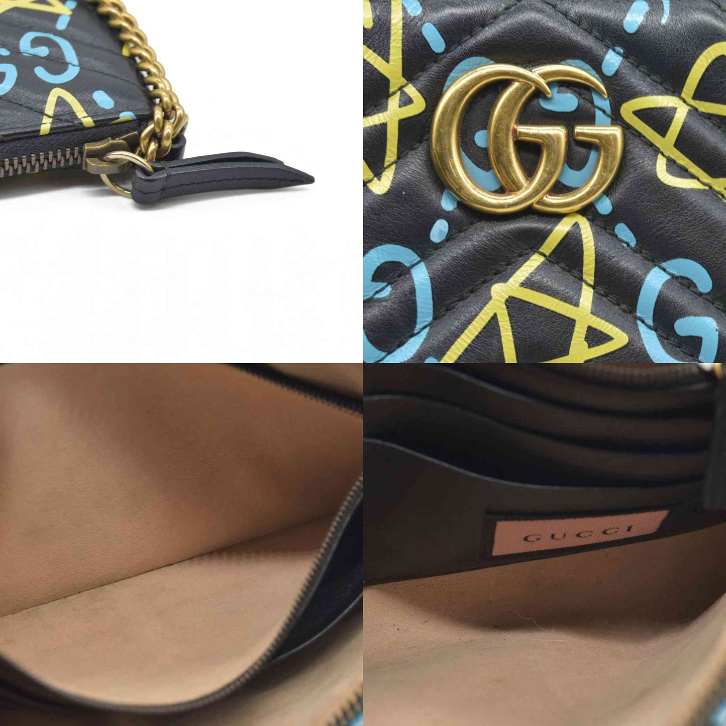 $1490 CONSIGNMENT Gucci Ghost Mini GG Marmont Crossbody Bag