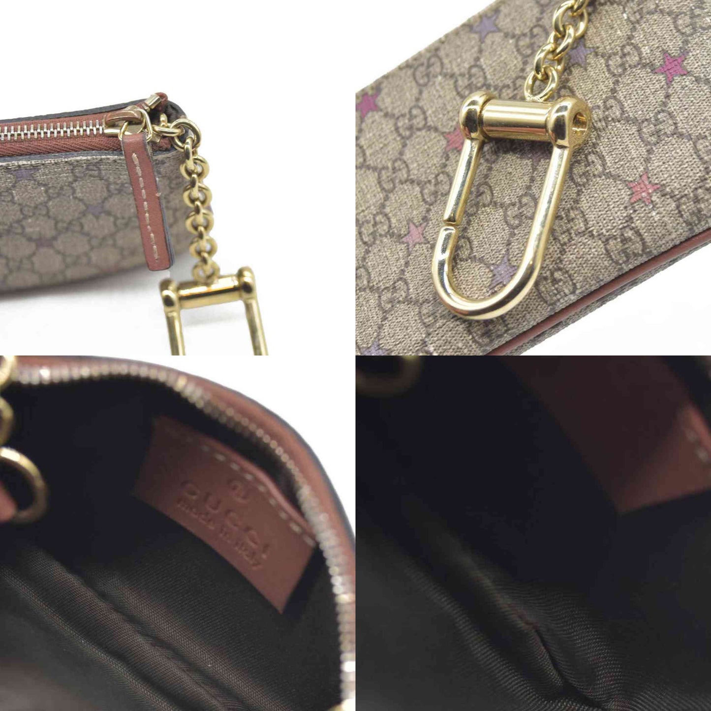 $380 GUCCI GG Spreme Star Coin Case