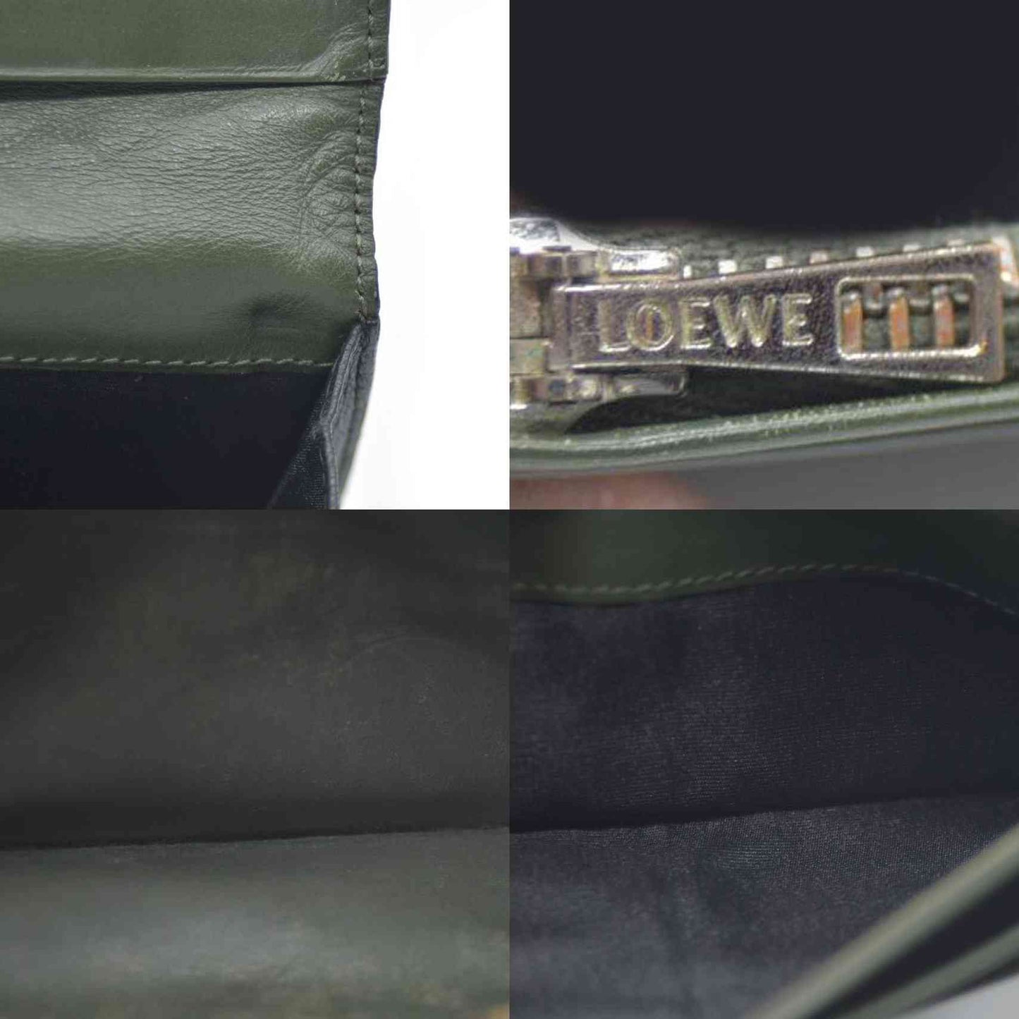 LOEWE Anagram Leather Long Bifold Wallet Black