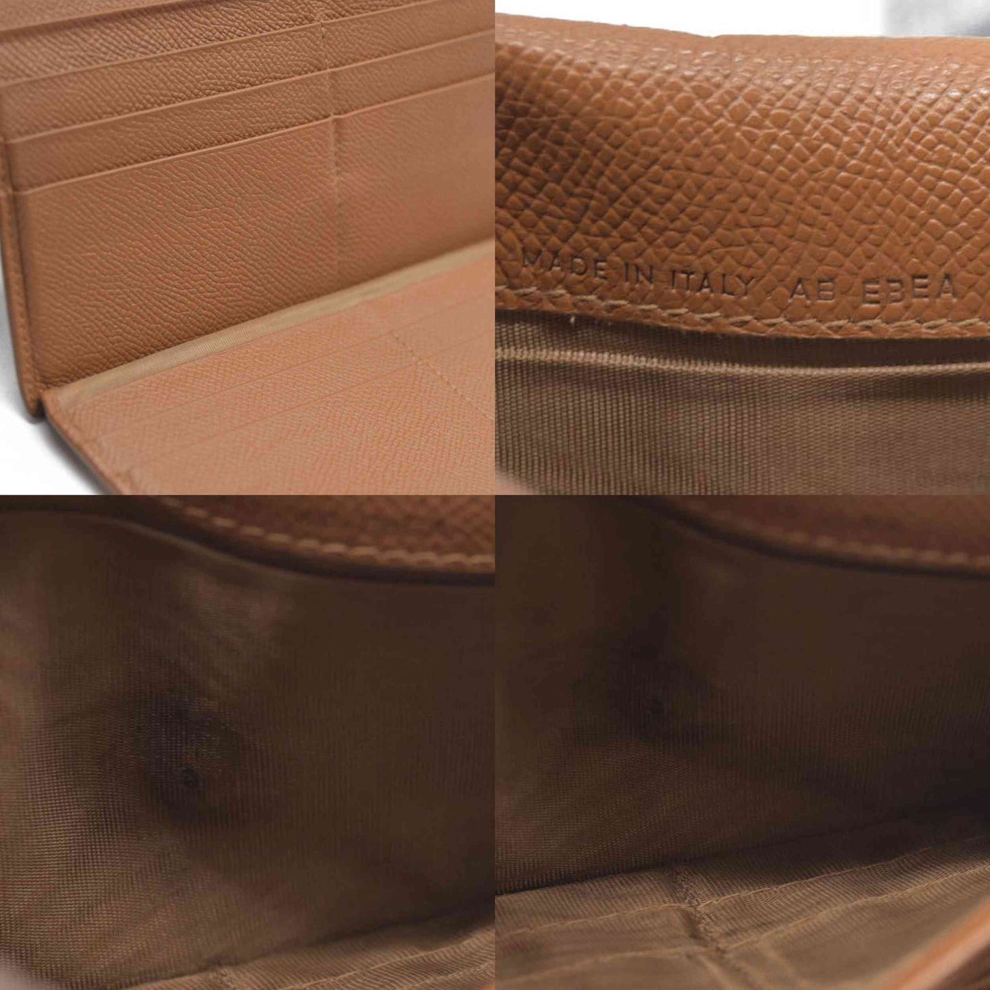 AUCTION $640 BVLGARI Classico Leather Long Bifold Wallet Brown