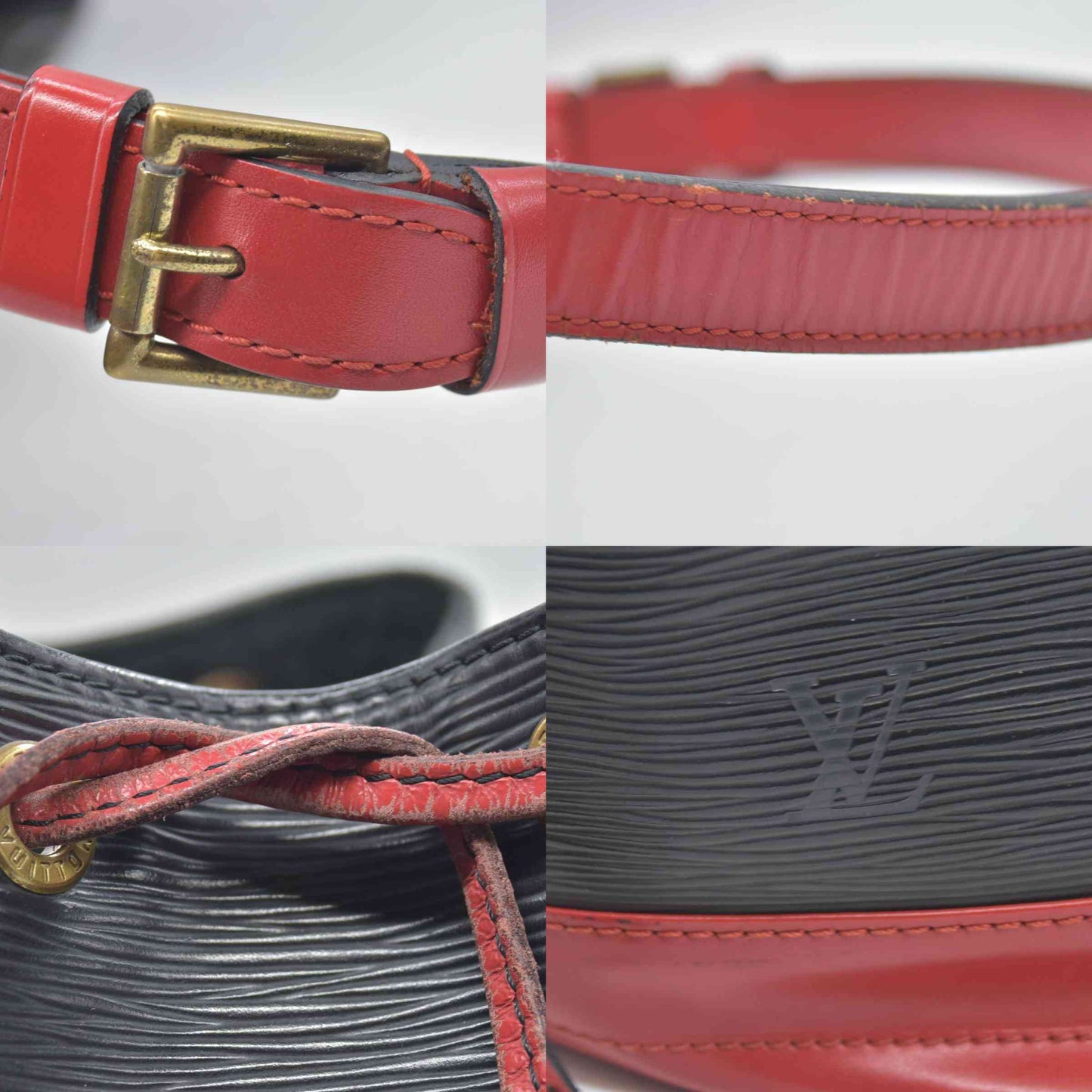 $3350 Louis Vuitton Epi Leather Noe Red and Black CONSIGNMENT