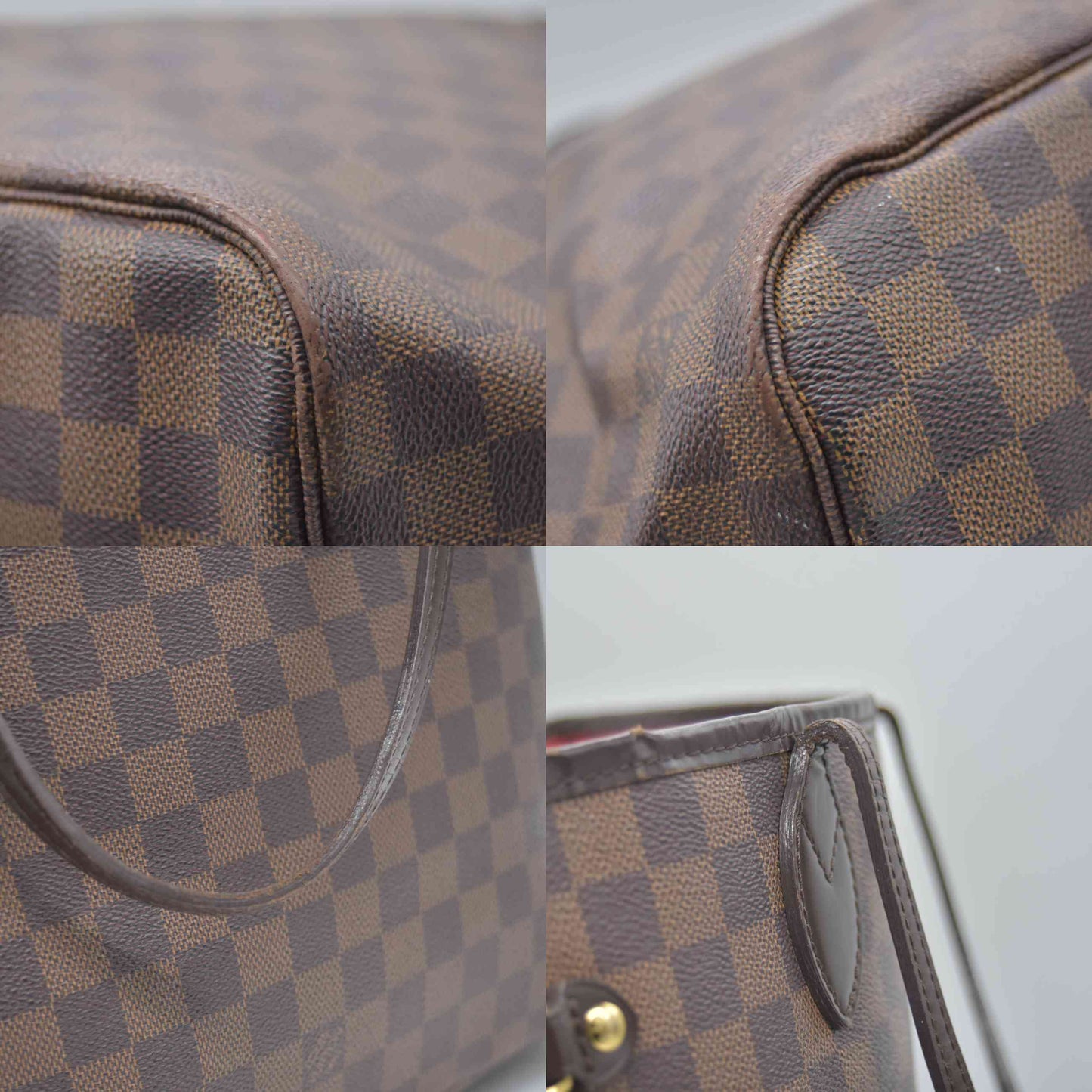 $2240 2010 Louis Vuitton Neverfull MM Damier Ebene  CA0190