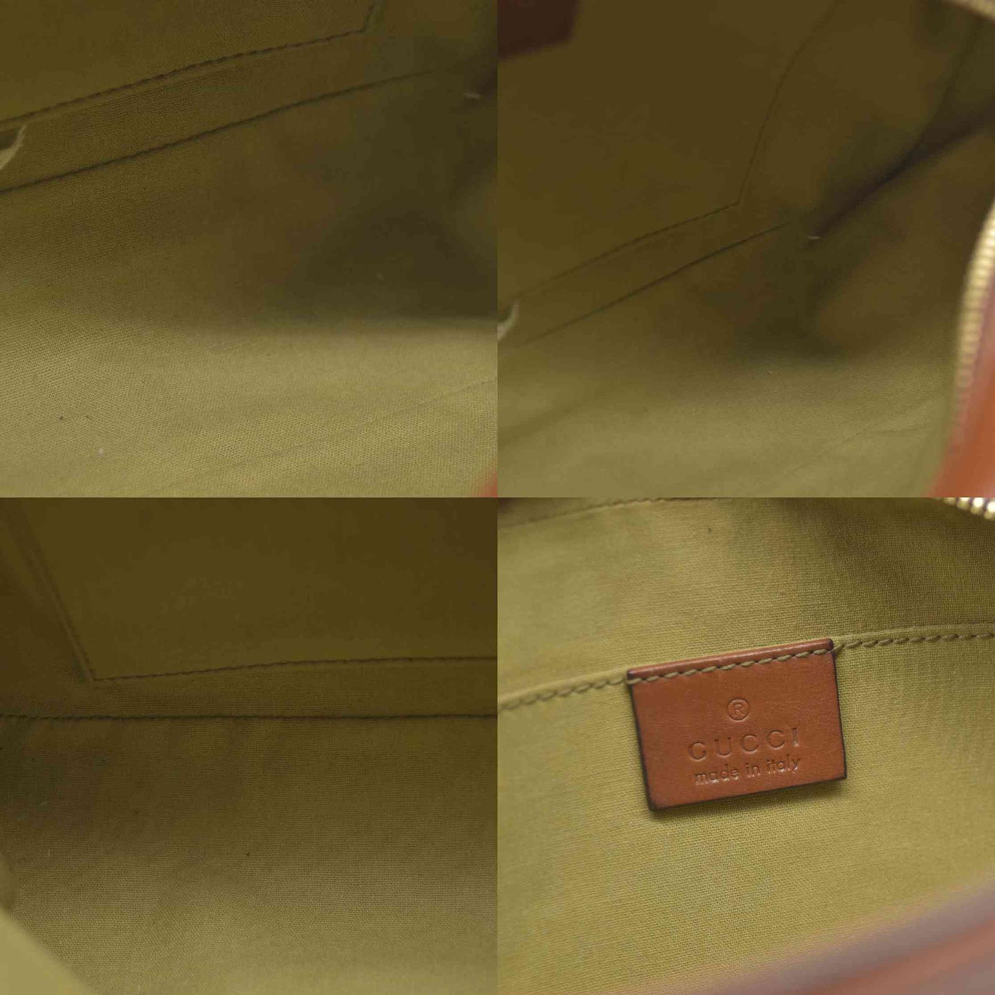 AUCTION $1450 Gucci  Vintage Canvas Web Shoulder Bag Sand Cuir