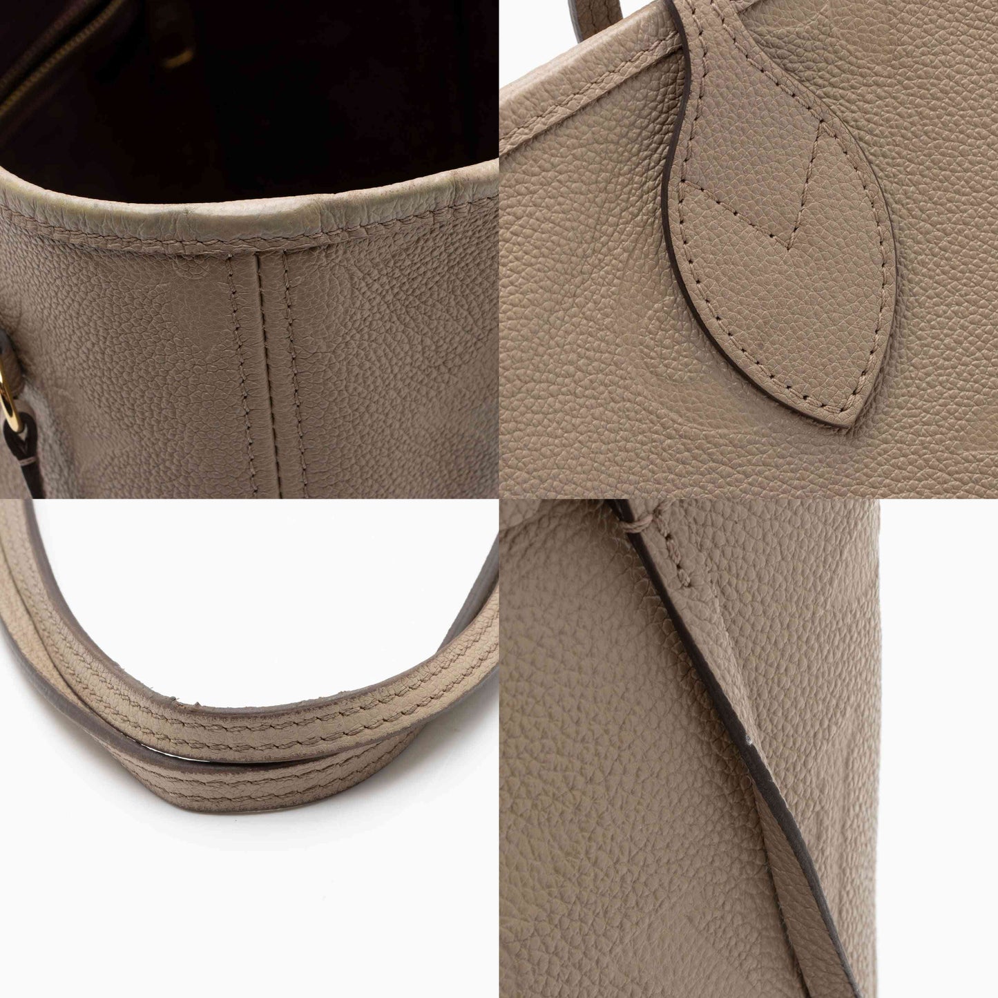 LOUIS VUITTON Empreinte Monogram Giant Neverfull MM Tourterelle