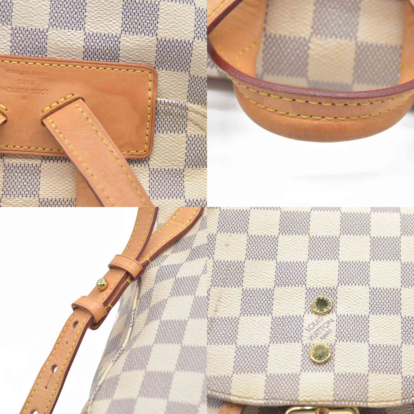 $2400 Louis Vuitton  Damier Azur Sperone Backpack 2016