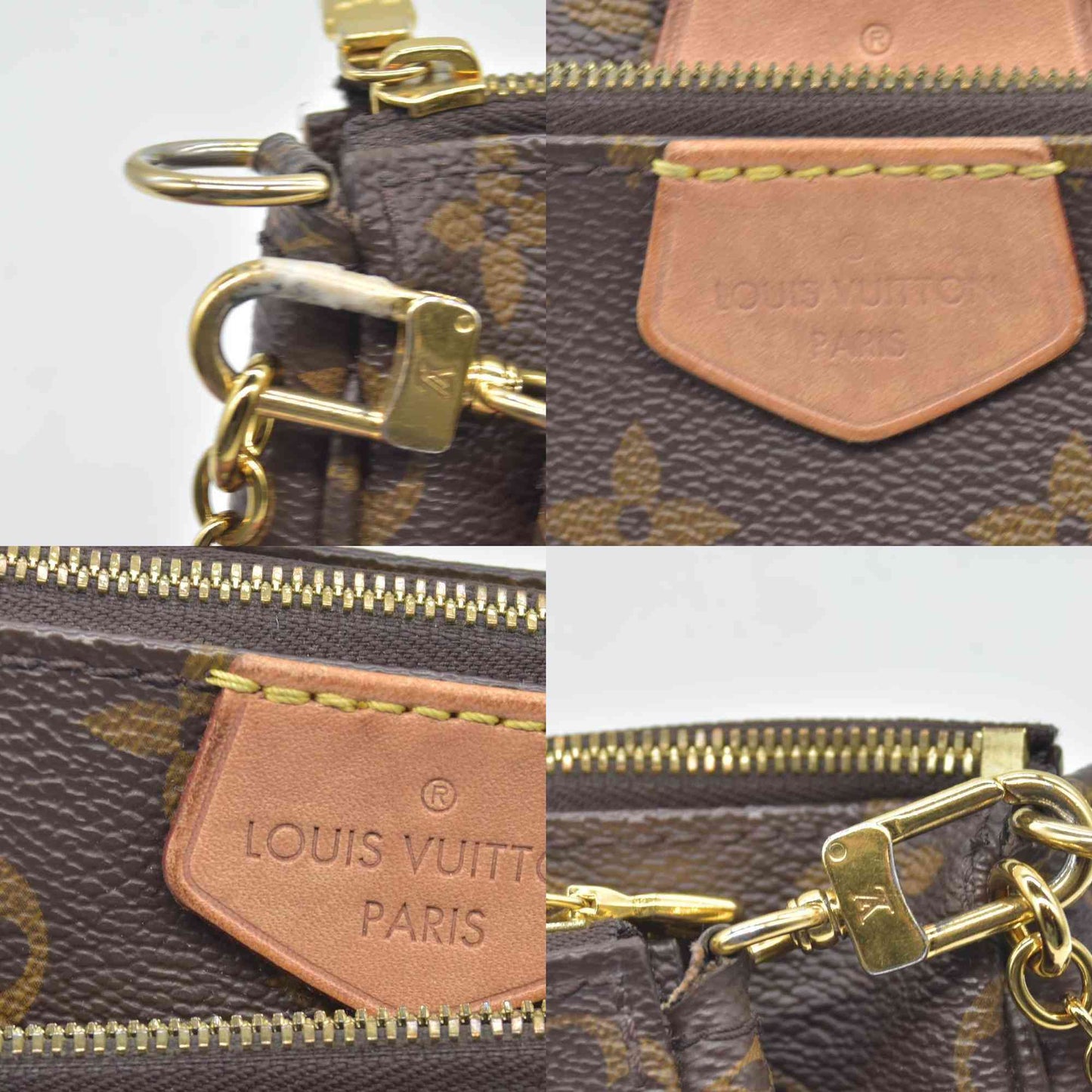 $2840 LOUIS VUITTON  Monogram Multi Pochette Accessories Kaki SD2260