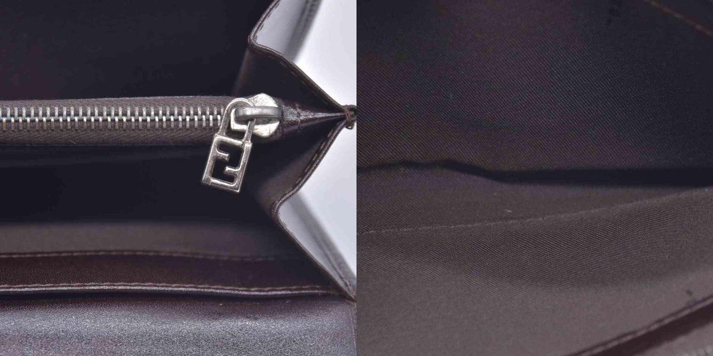 Fendi Fendi Tobacco Zucca Canvas Vintage Flap Wallet CONSIGNMENT