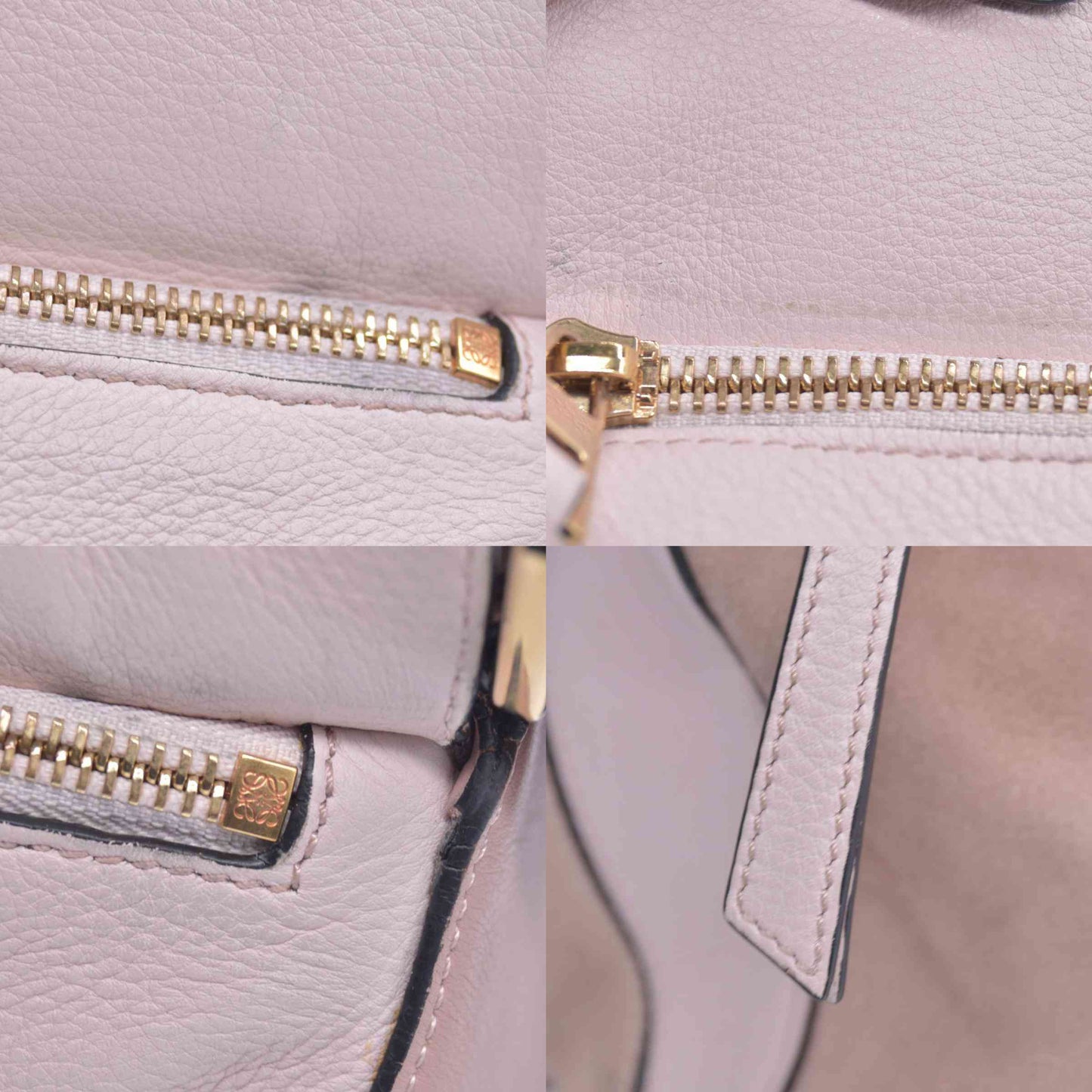 $3850 Loewe Calfskin Suede Small Puzzle Bag Blush
