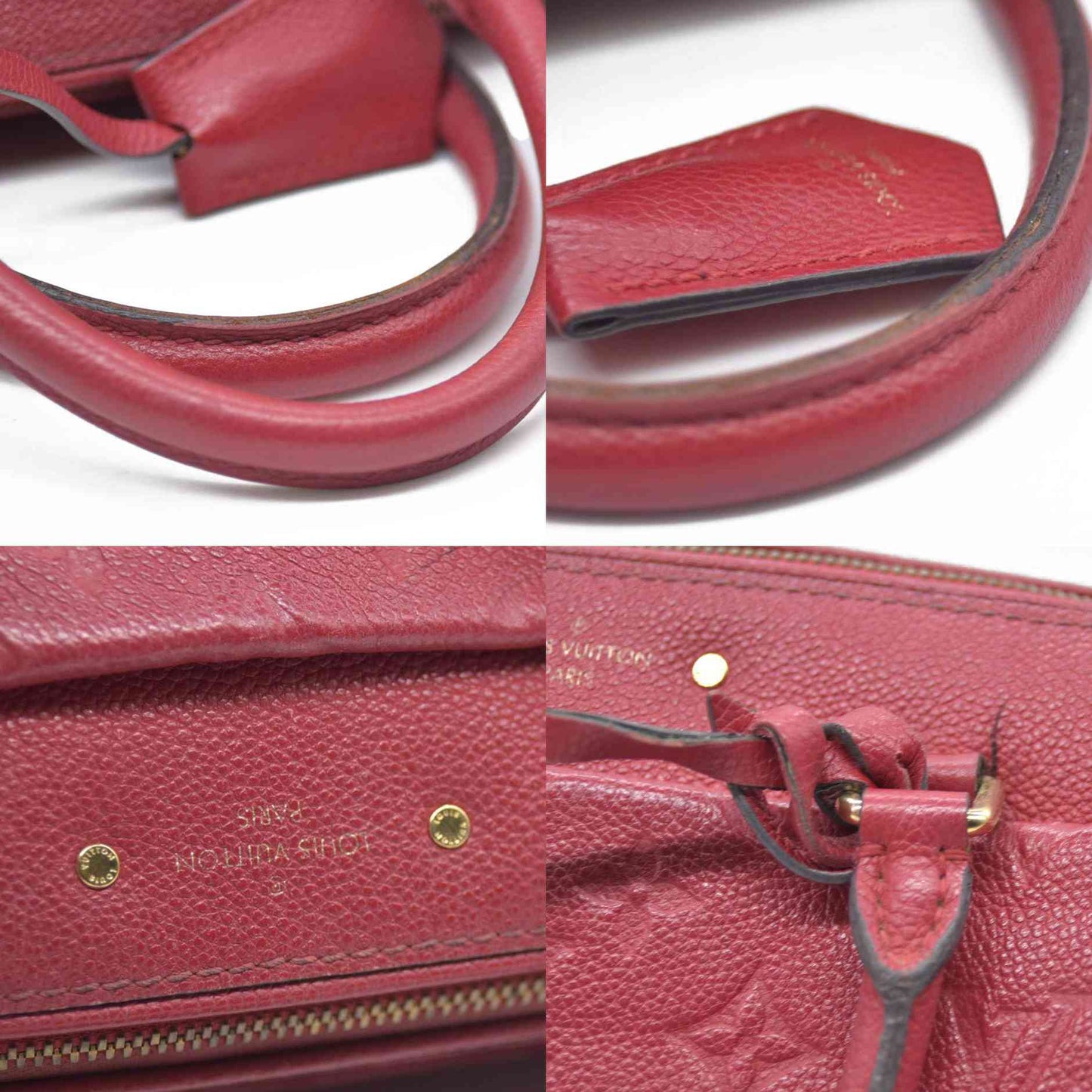 $2930 Louis Vuitton  Empreinte Speedy Bandouliere 25 NM Scarlet DU1149
